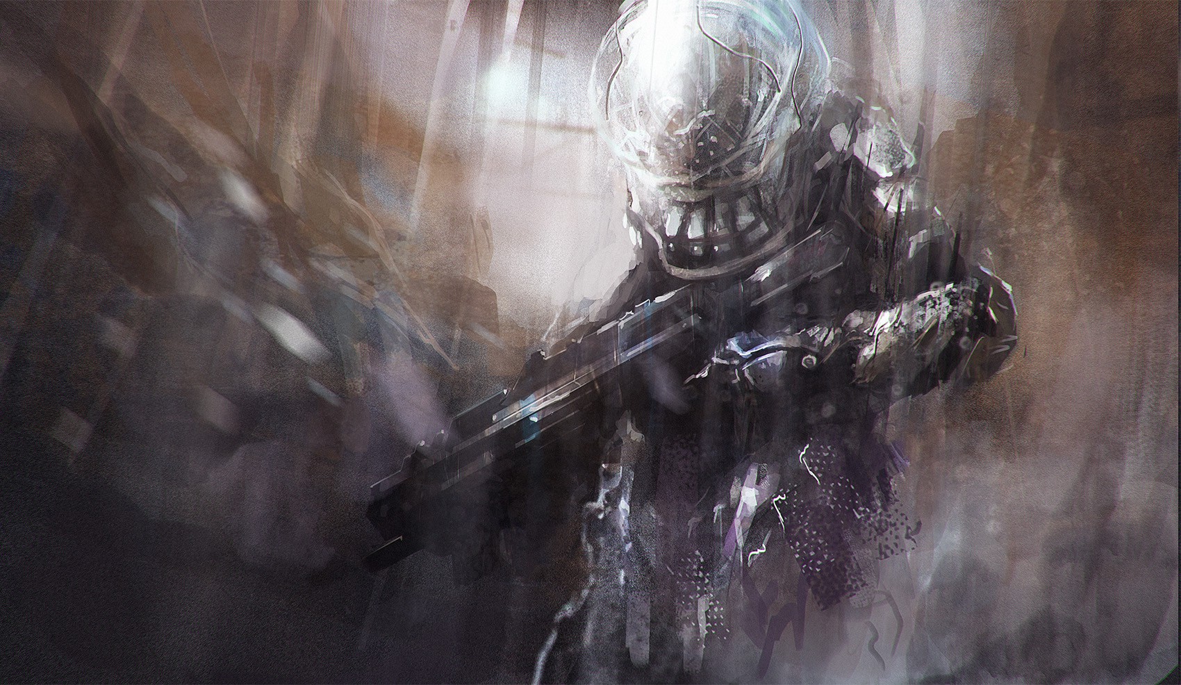 artwork, Fantasy Art, Concept Art, Spacesuit, Soldier, War, Warrior, Hunter Wallpaper HD / Desktop and Mobile Background
