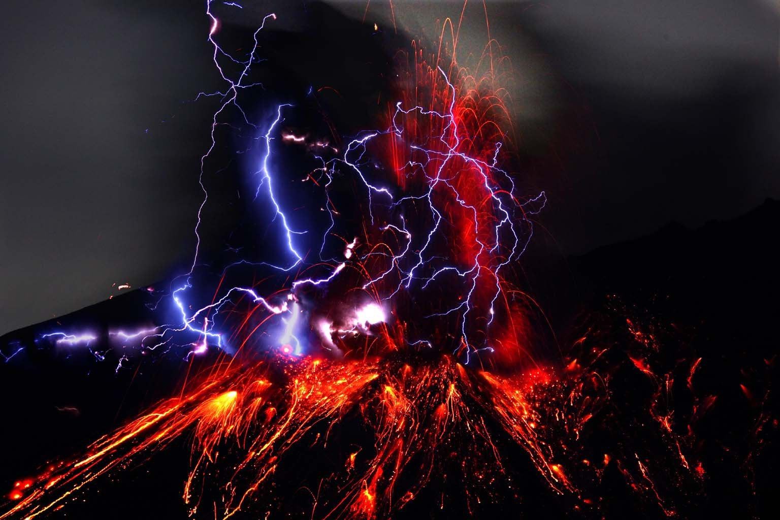 Volcano Lightning Wallpaper Free Volcano Lightning Background