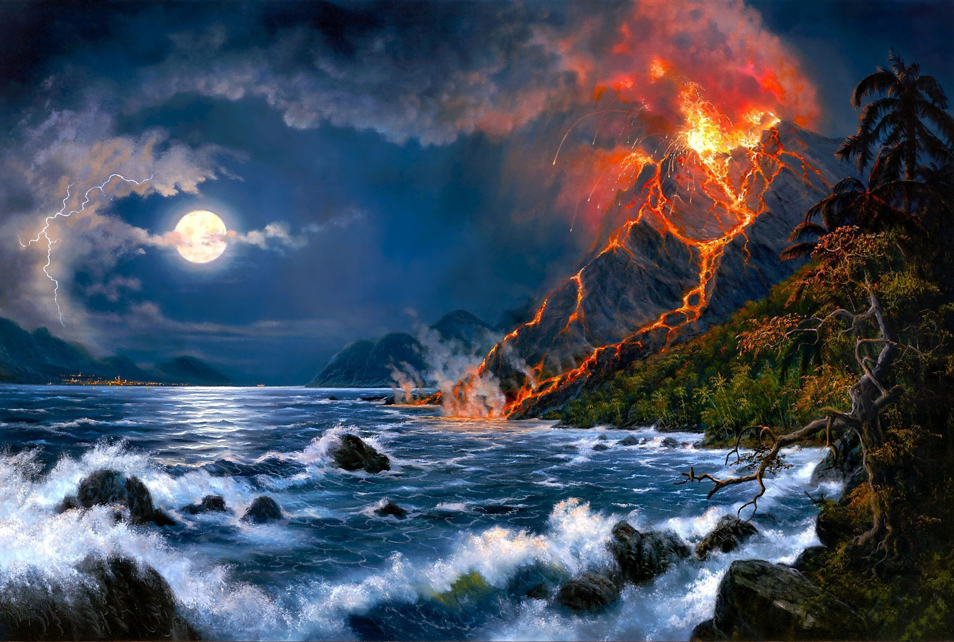 Volcano HD Wallpaper and Background