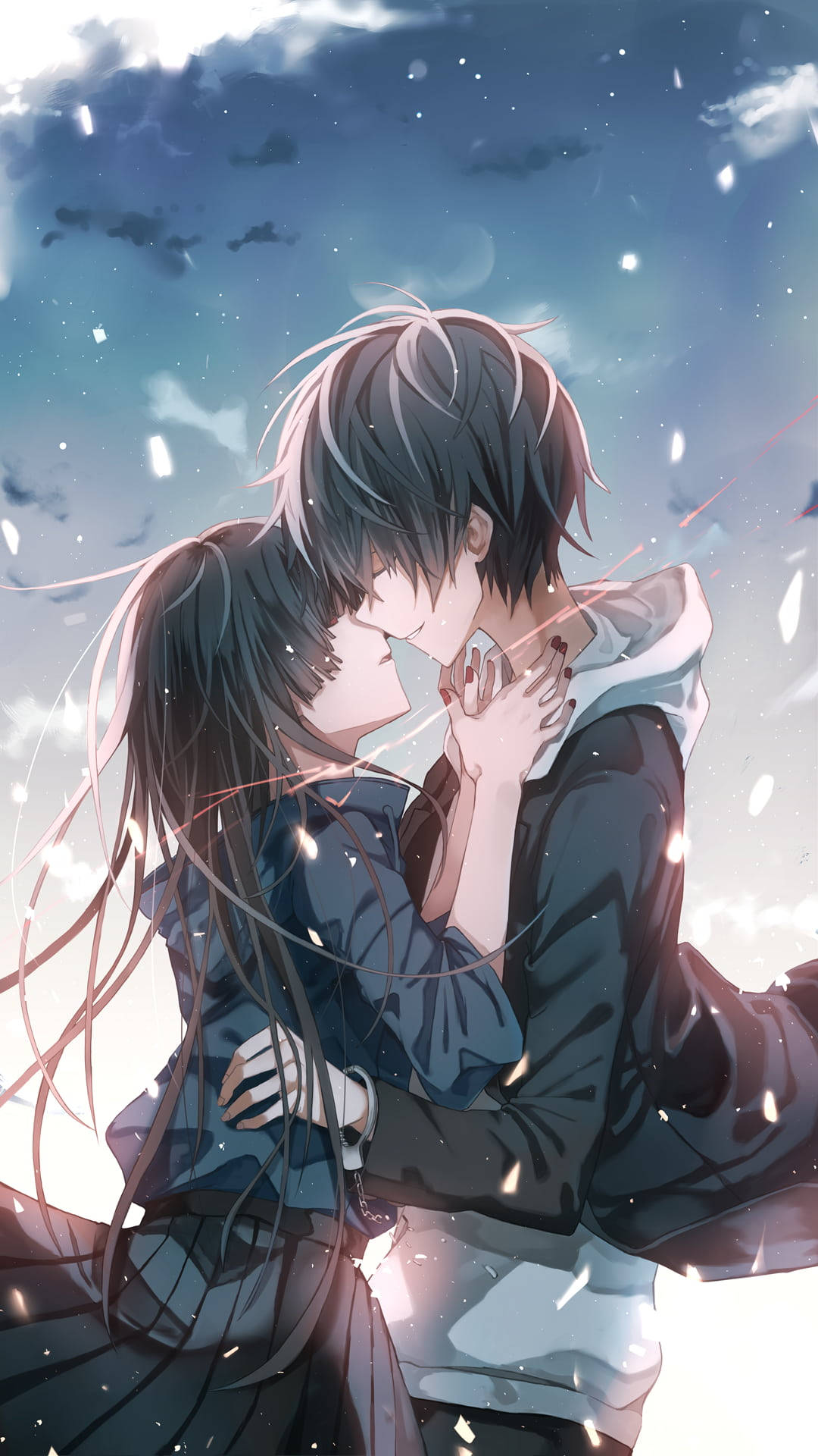 Anime couple - kiss Wallpaper Download