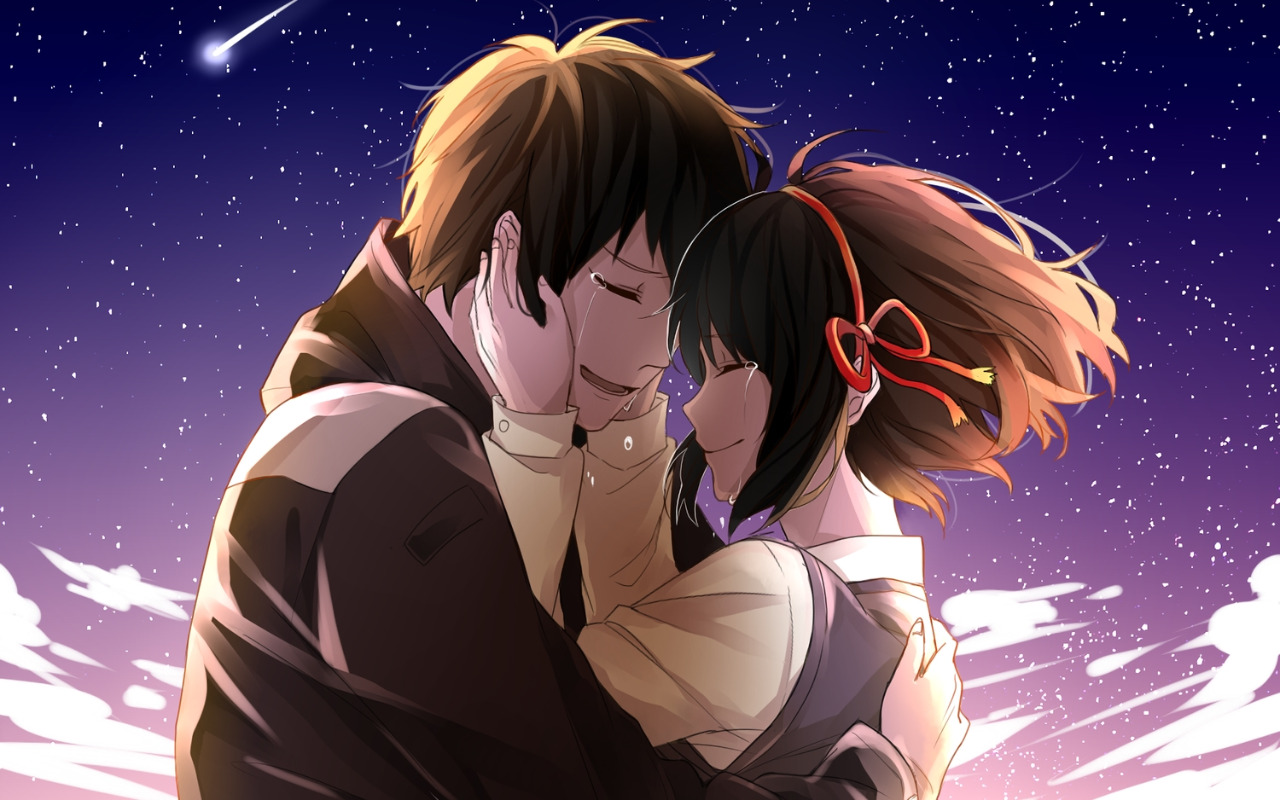 couple, Kimi no Na Wa, anime, Your Name, crying Gallery HD Wallpaper