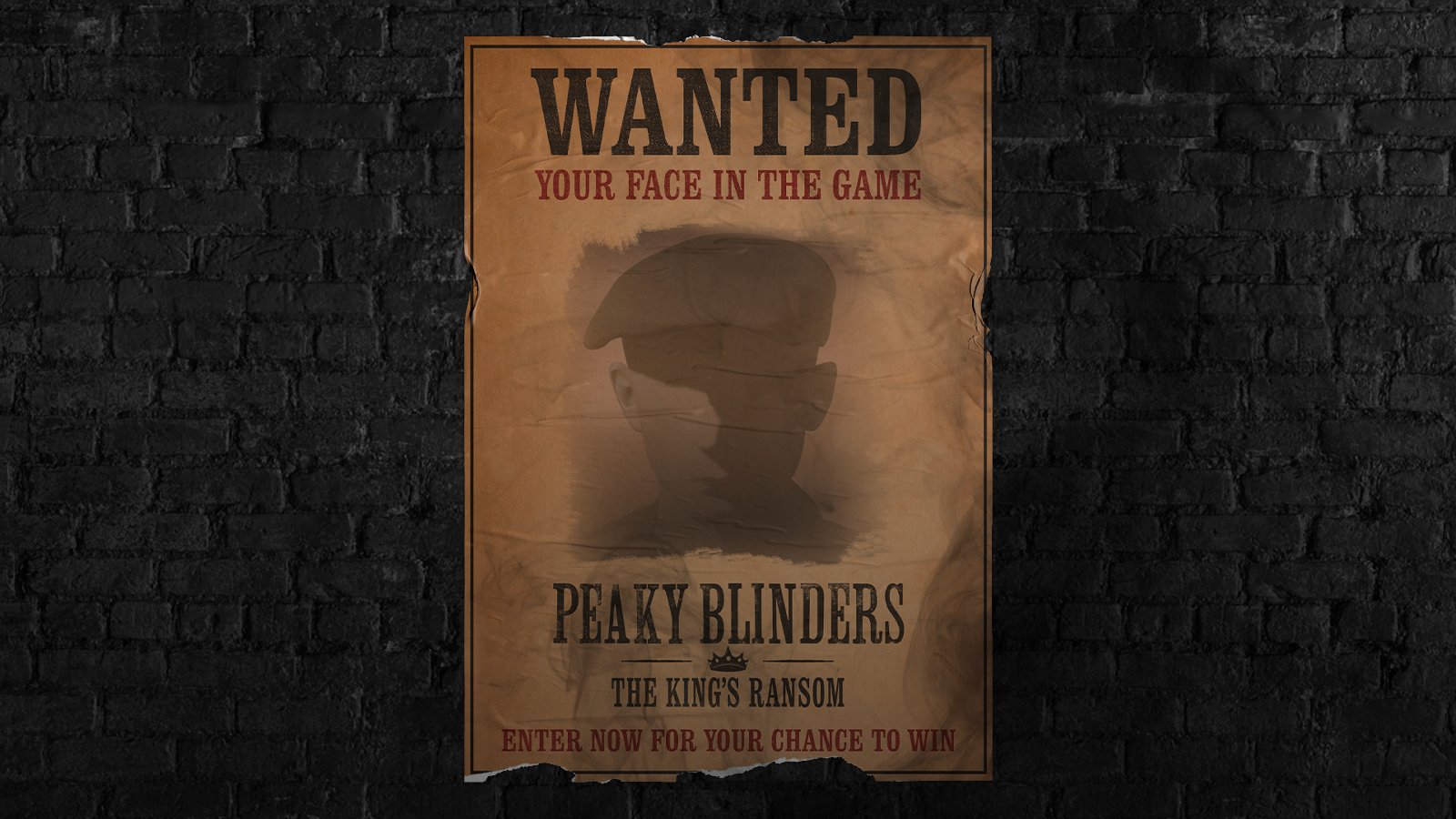 Peaky Blinders: The King's Ransom: YOUR FACE IN #PeakyBlindersVR ♠️ Three of you have the opportunity to feature on wanted posters inside the new VR game: The King's Ransom