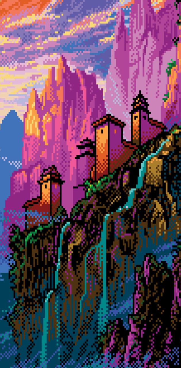 pixel world wallpaper