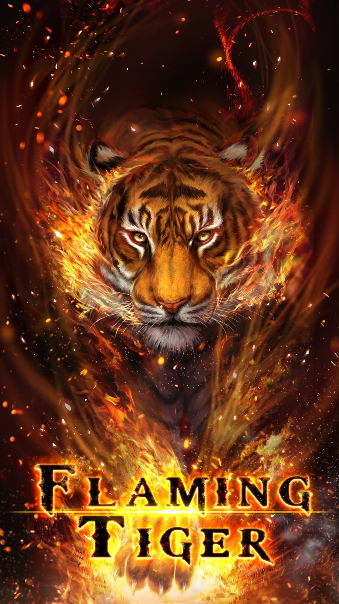 Flame Tiger Wallpaper