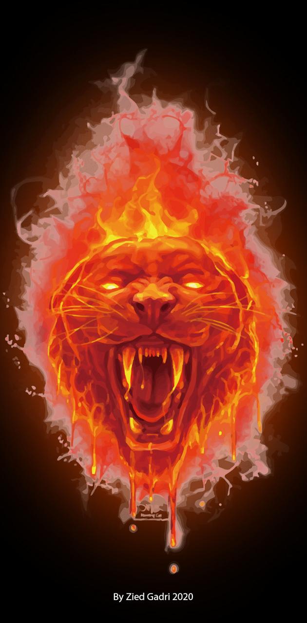 Fire Tiger wallpaper