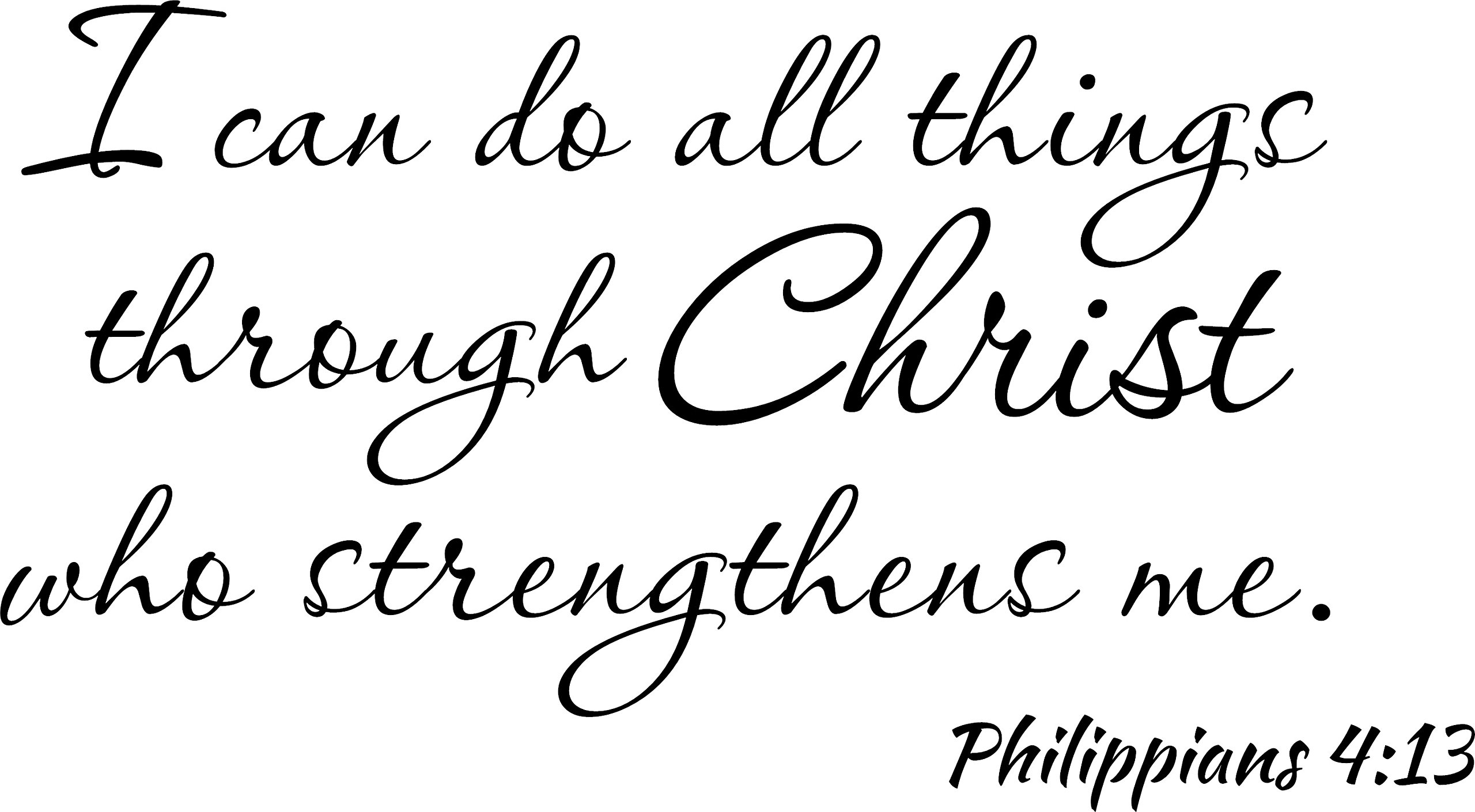 Wall Decal I Can Do All Things Through Christ Who Strengthens Me Philippians 4:13 Bible Verse Quote, Tools & Home Improvement