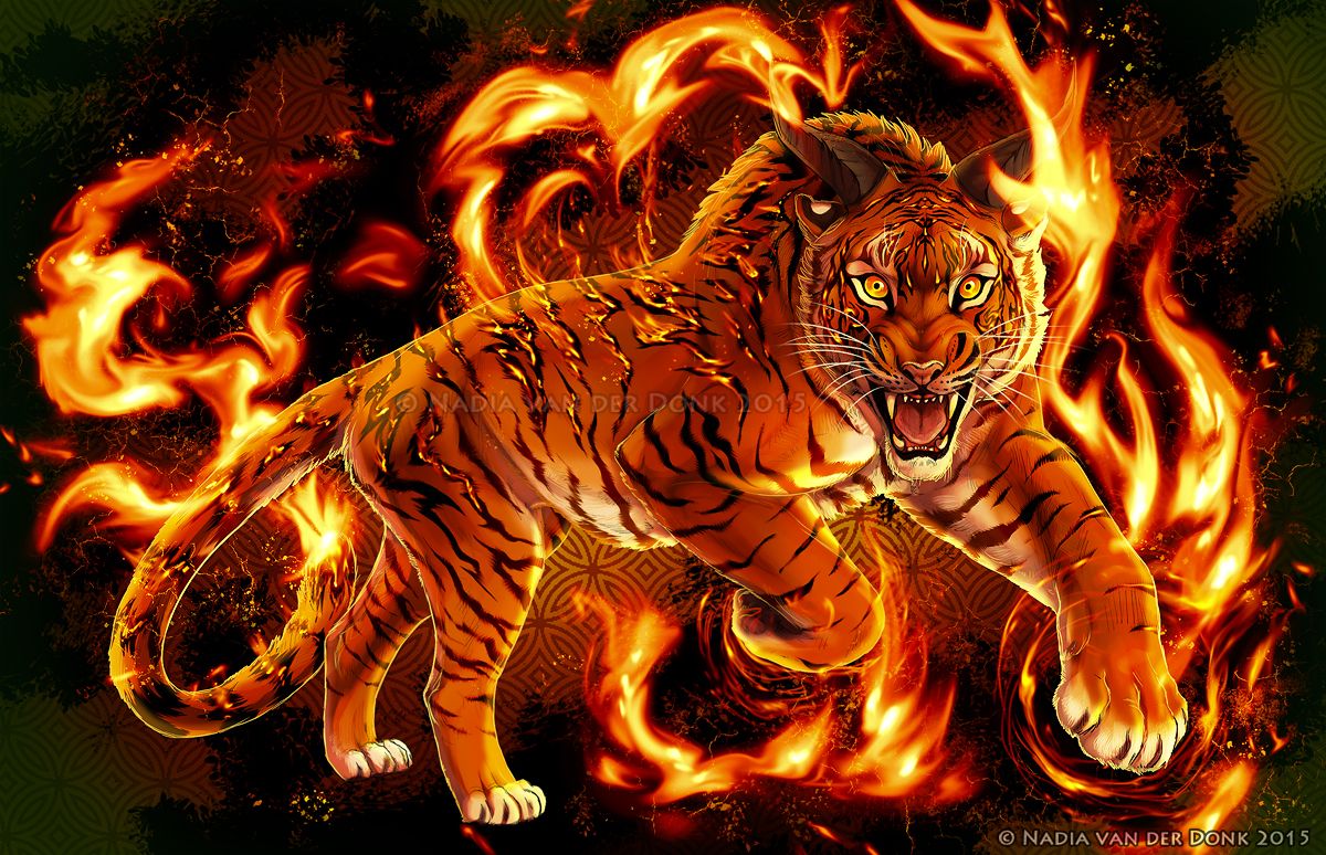 Feral Fire. Big cats art, Tiger art, Tiger artwork