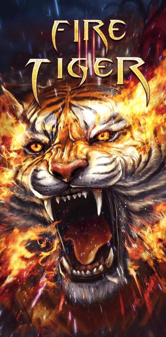 Fire tiger wallpaper