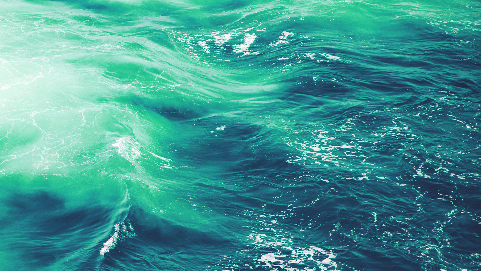 Wave Nature Water Blue Green Sea Ocean Pattern Wallpaper