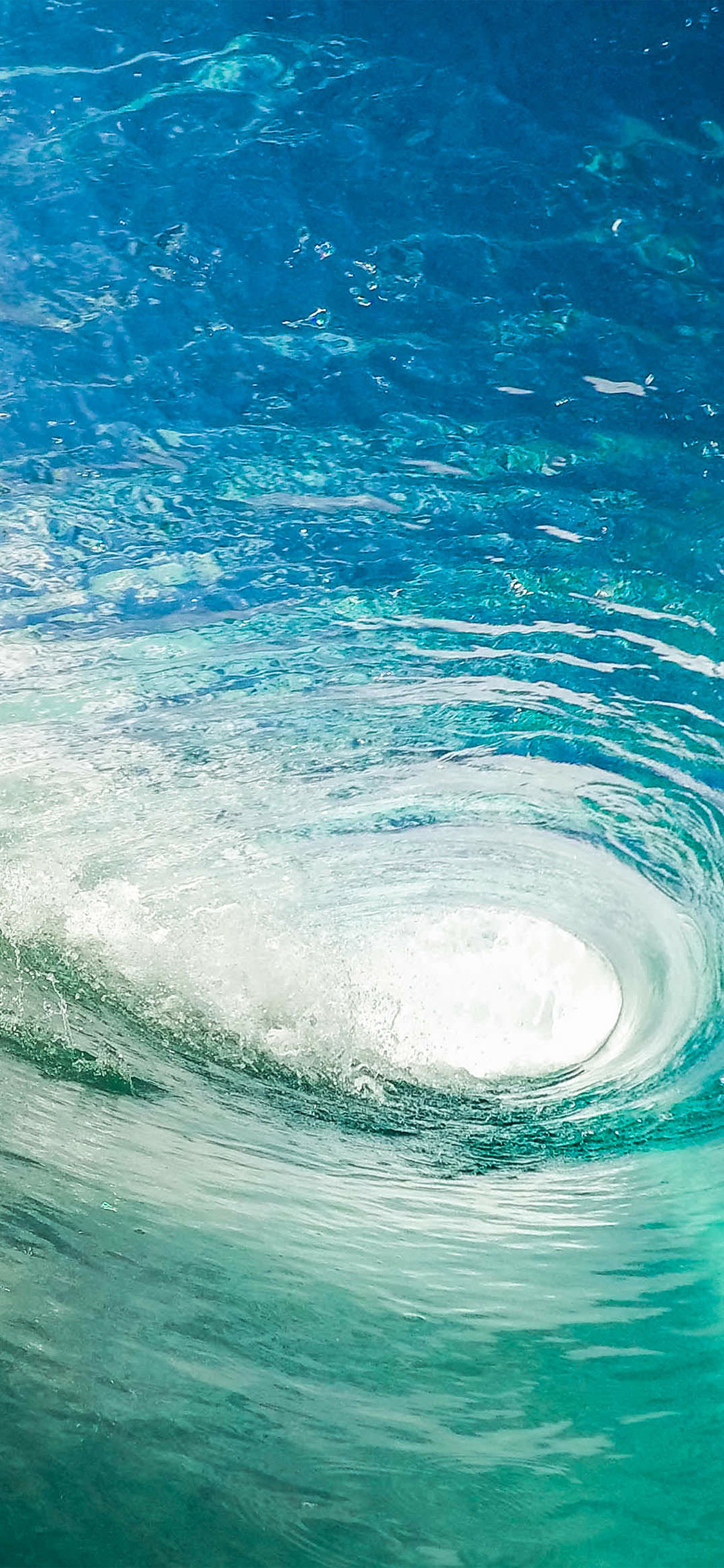 iPhone X wallpaper. wave cool summer vacation ocean blue green