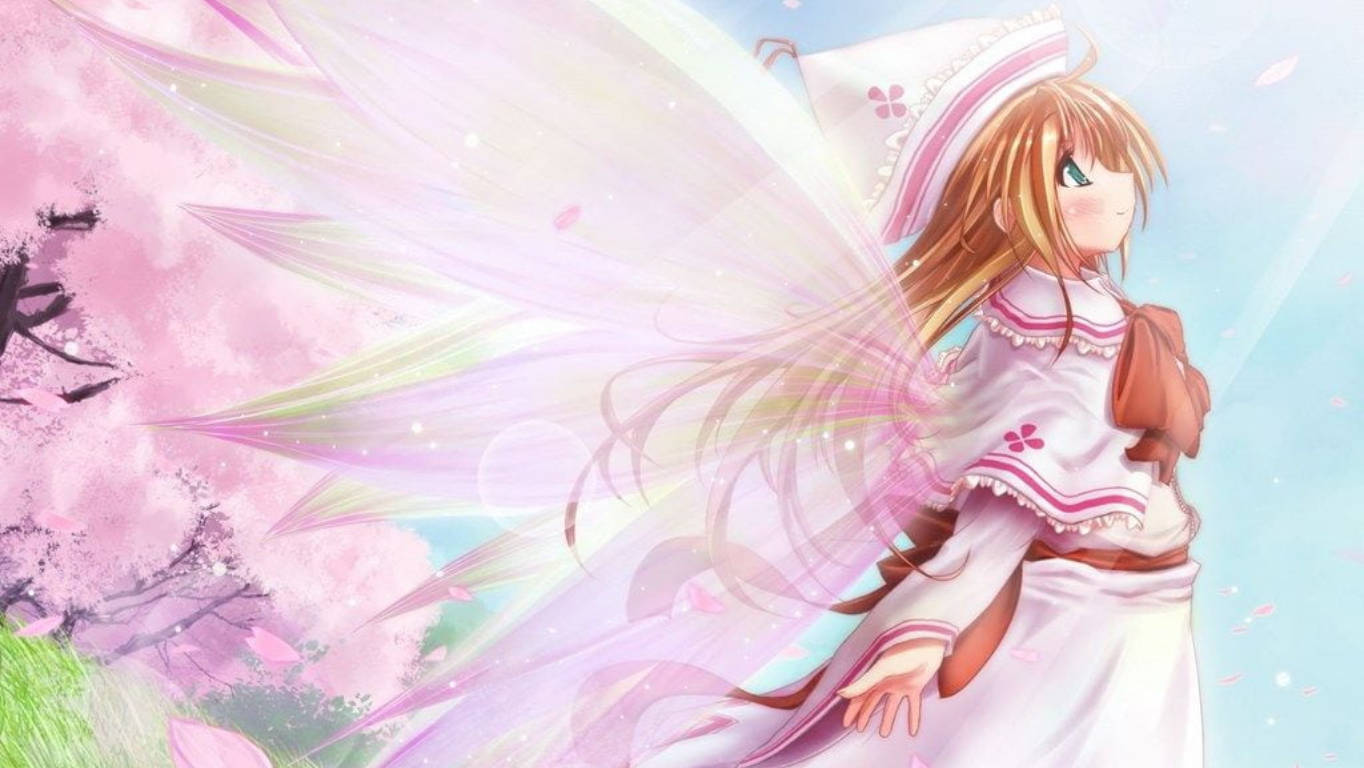Download Pretty Anime Pink Fairy Wallpaper