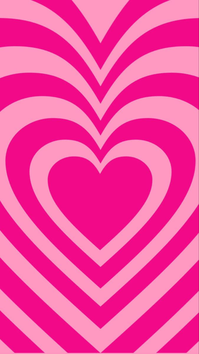 Download Y2k Heart In Two Tone Pink Colors Wallpaper