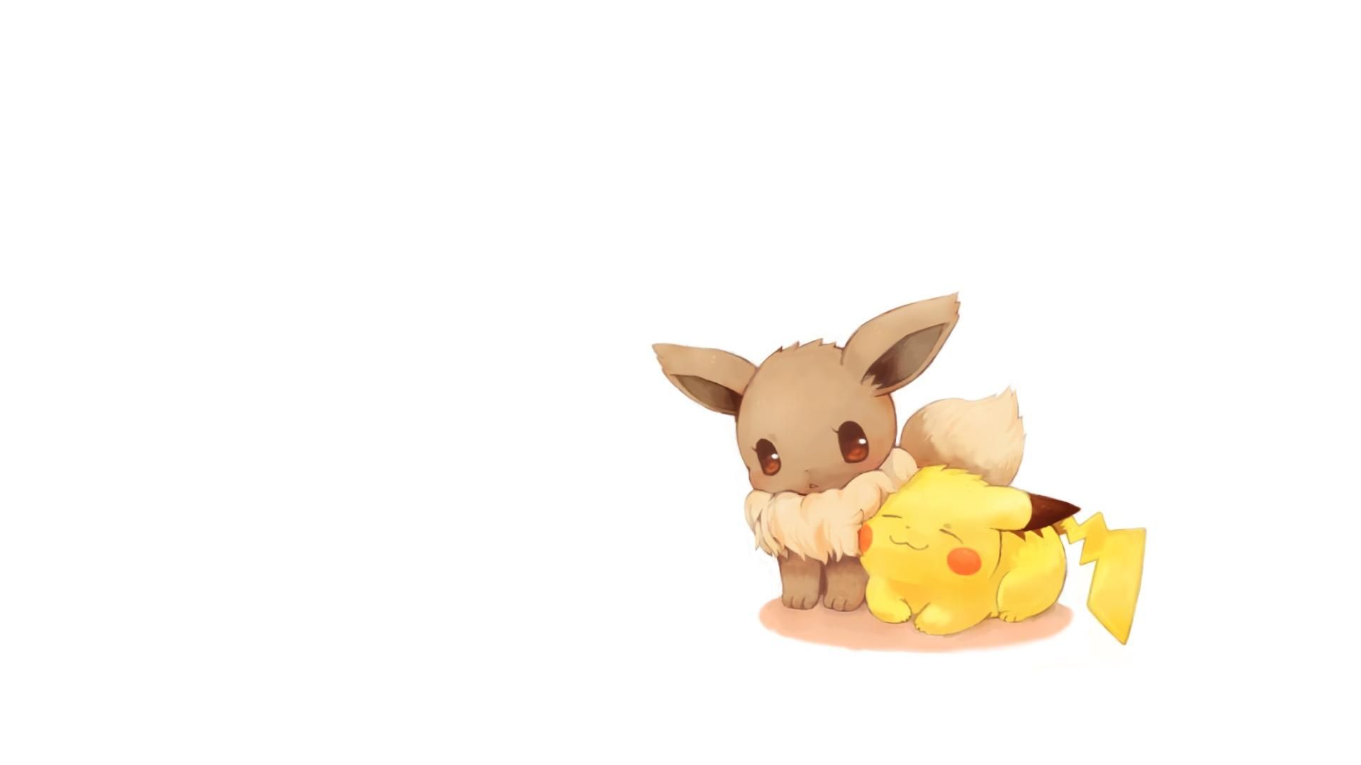 Pikachu and Eevee Wallpaper