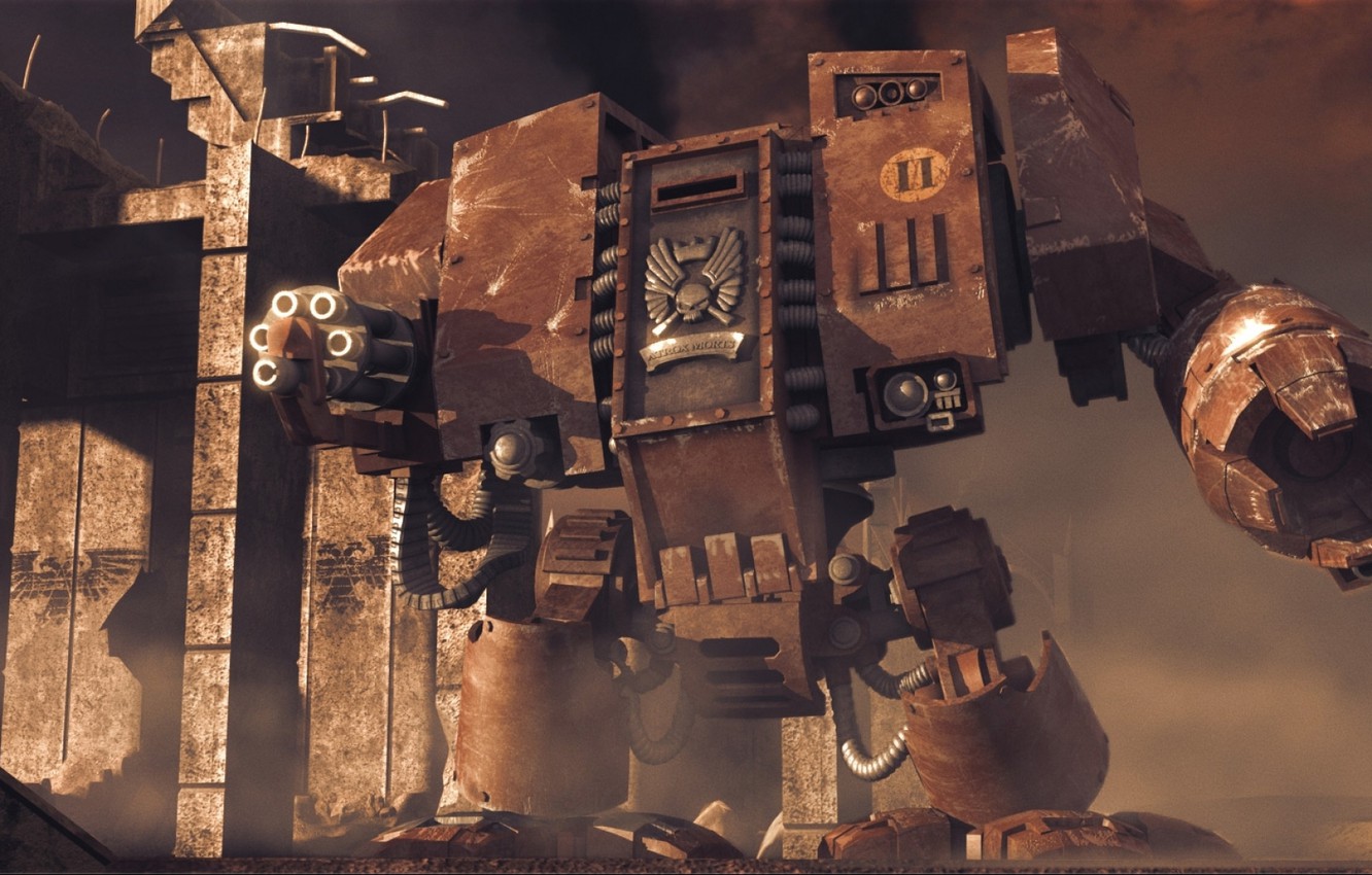 Wallpaper Warhammer, dreadnought, 40k, Blood Ravens, Dawn of War image for desktop, section игры