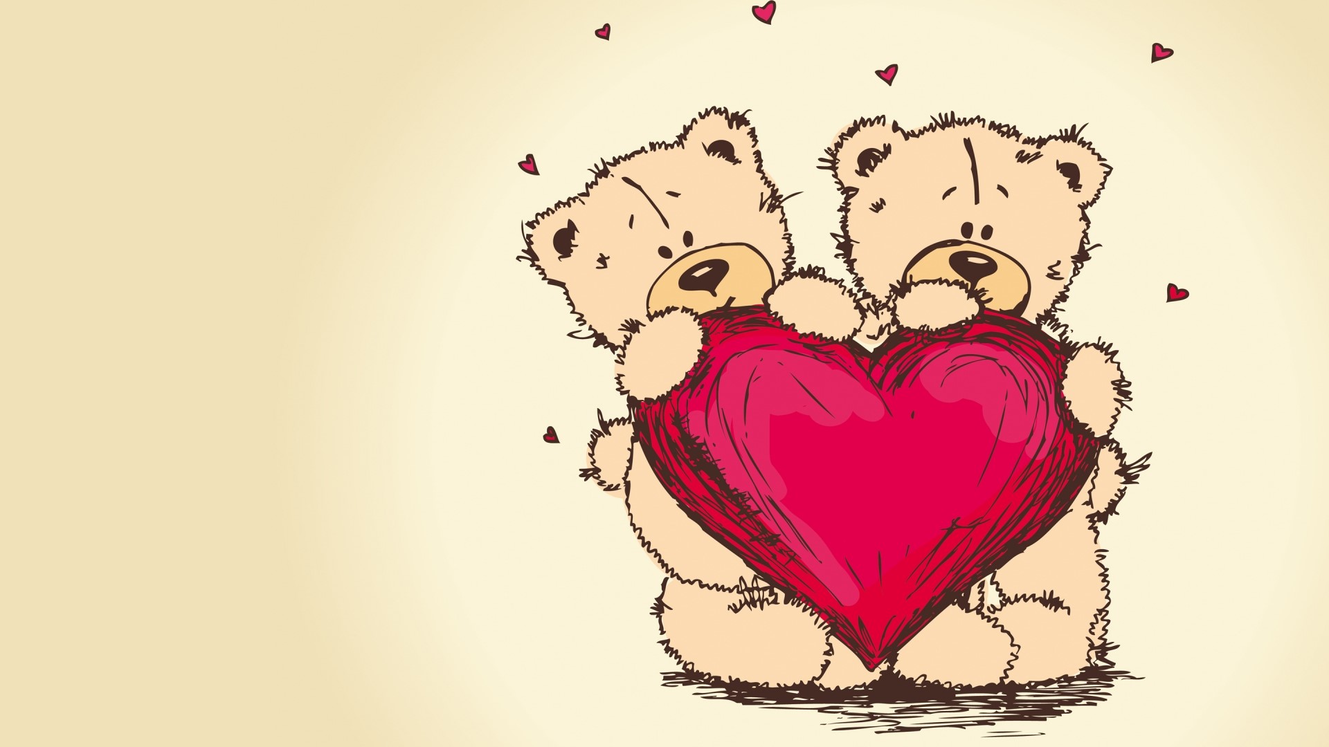 HD Teddy Bear Love Heart Couple Gallery HD Wallpaper