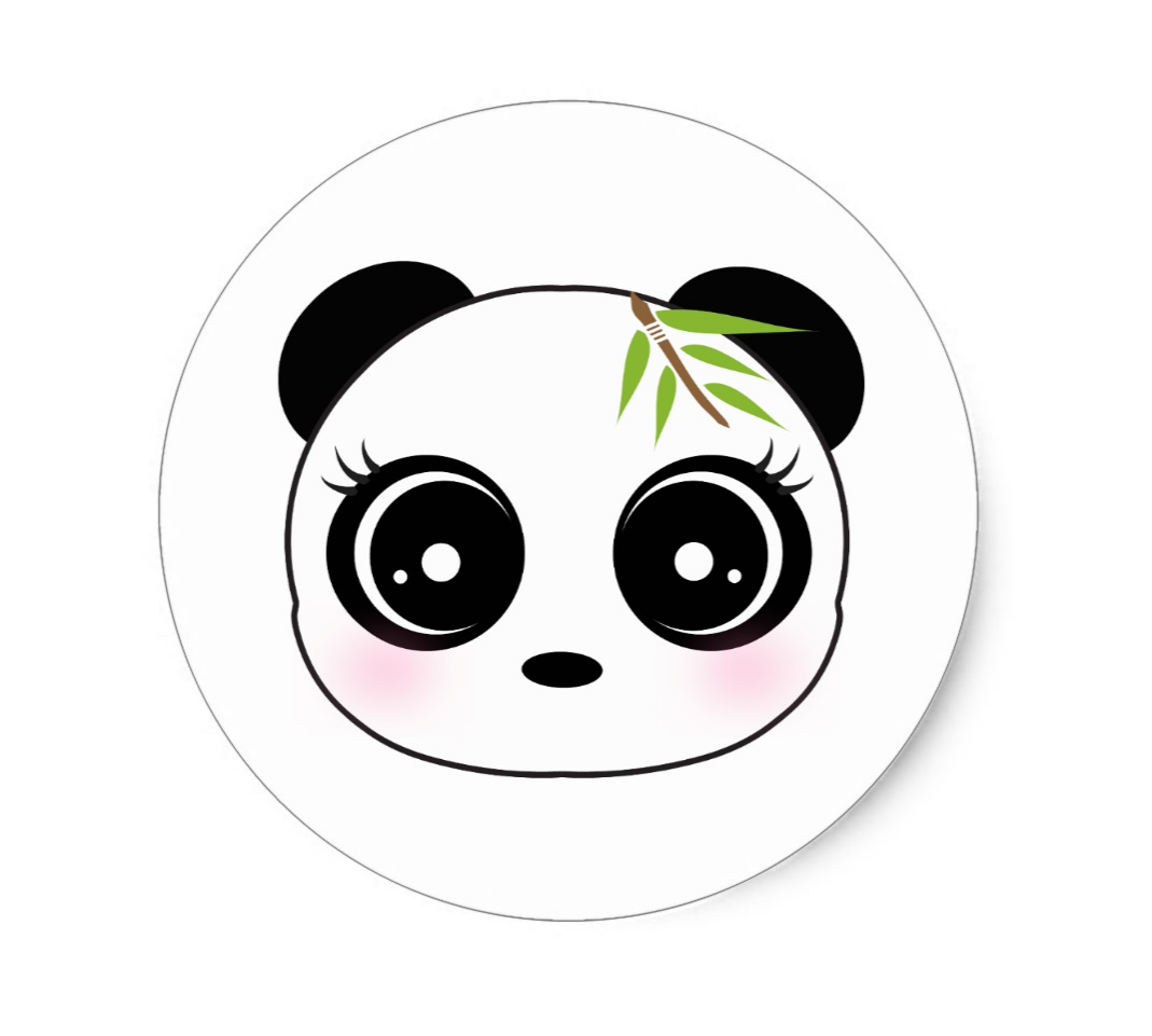 Cute panda face classic round sticker. Zazzle. Panda art, Cute panda, Panda painting