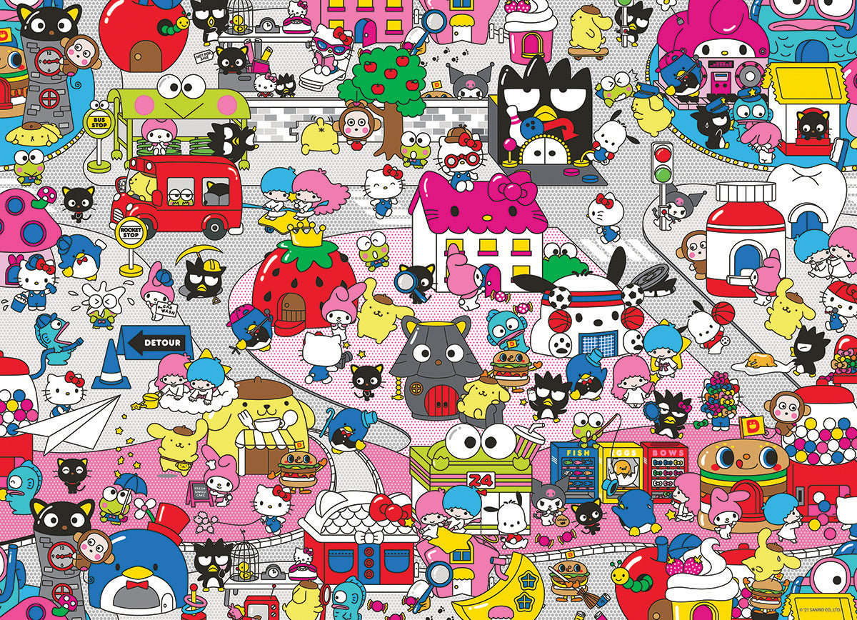 Hello Kitty And Friends Welcome To Sanrio Town 1000 Piece Puzzle