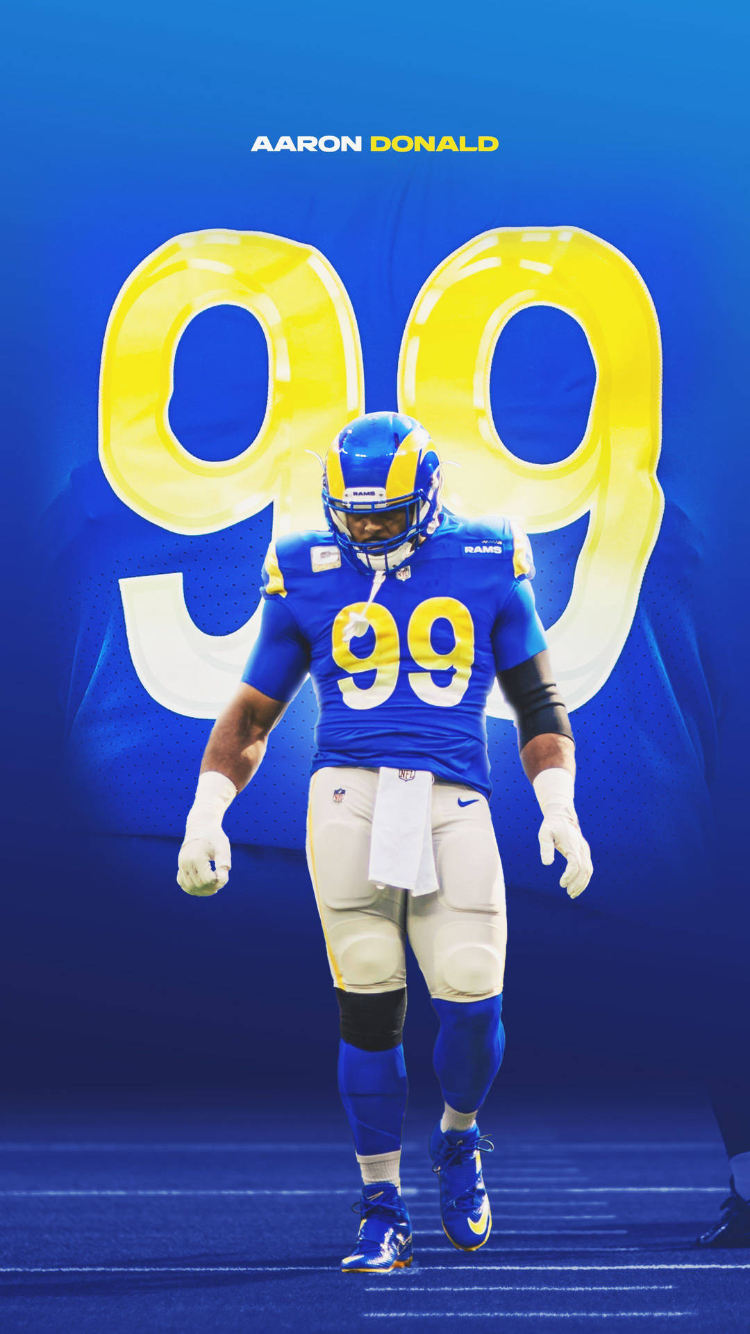 Download Los Angeles Rams Aaron Donald Jersey Number 99. Wallpaper