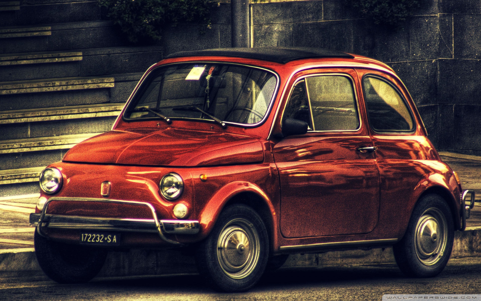 Fiat 500 Vintage HDR Ultra HD Desktop Background Wallpaper for 4K UHD TV, Widescreen & UltraWide Desktop & Laptop, Tablet