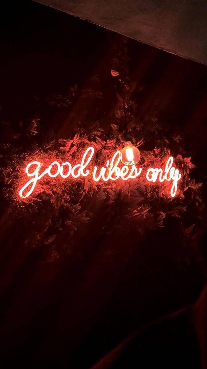 Red Neon wallpaper for mobile phone, tablet, desktop computer and other devices HD and 4K wallpaper. Neon wallpaper, Good vibes only, Neon signs quotes