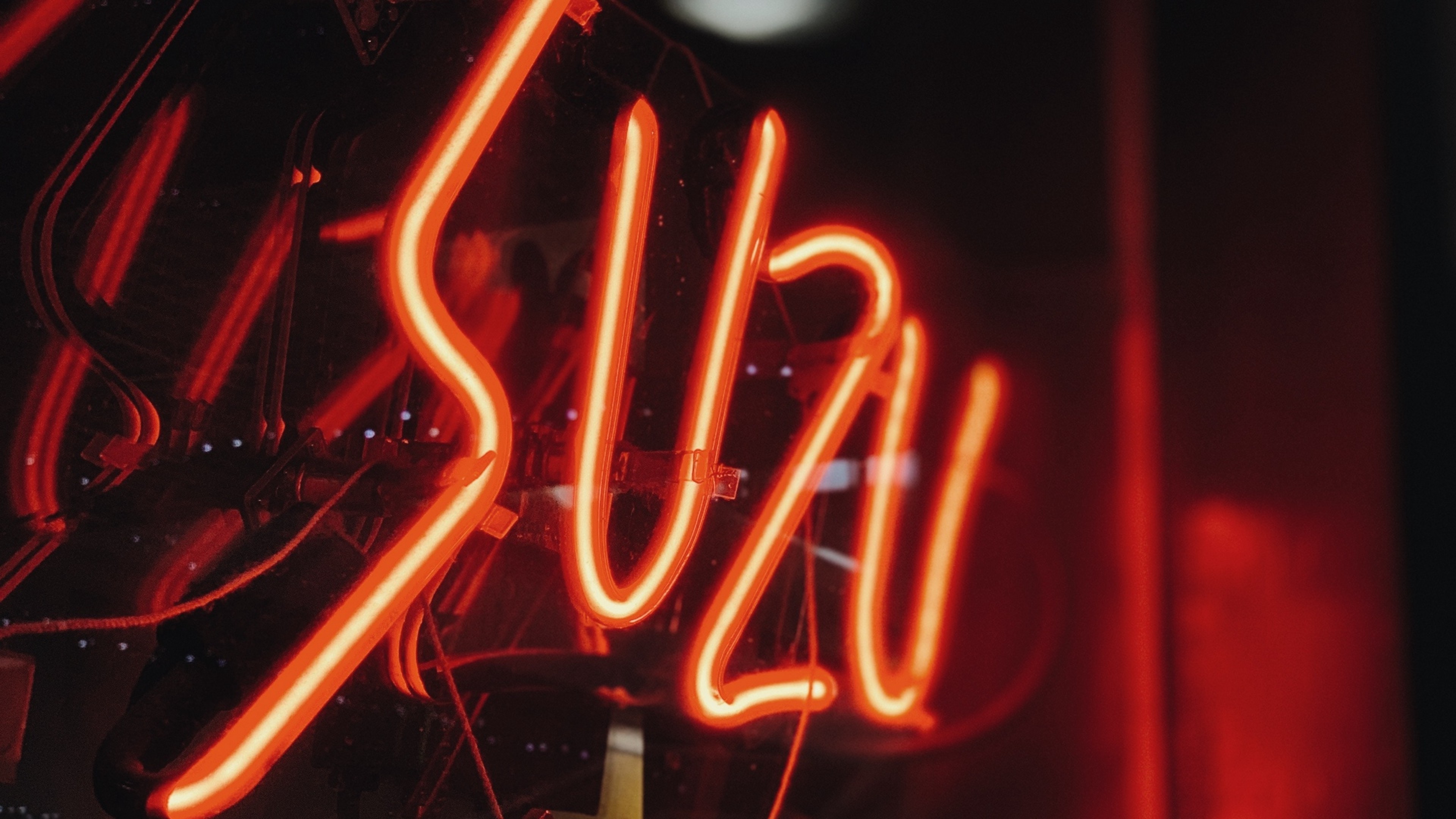 Red neon sign HD Wallpaper 4K Ultra HD