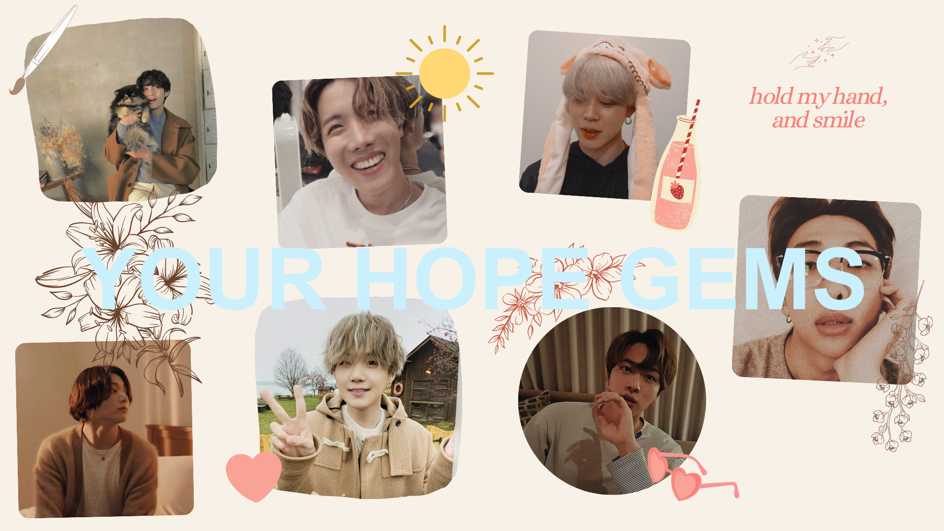 BTS Beige Aesthetic Desktop Wallpaper Background PDF PNG