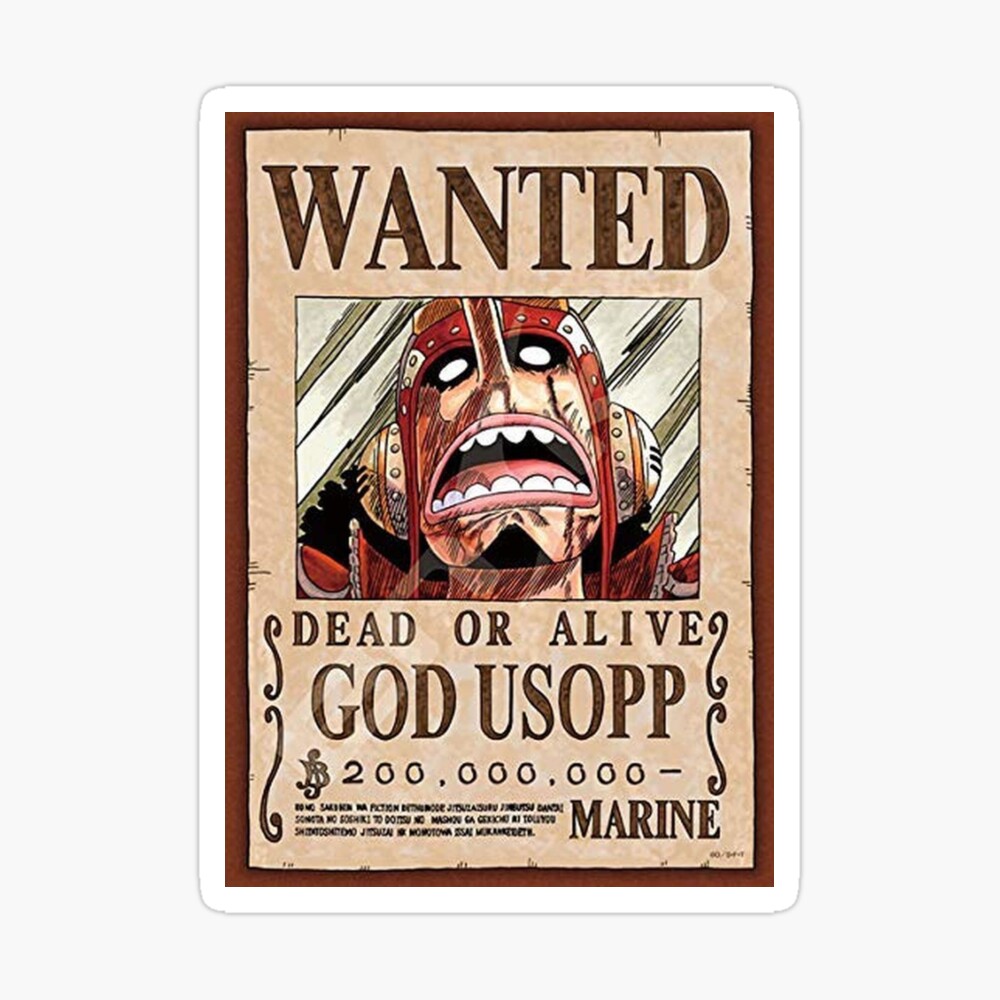 God Usopp Wanted Poster Poster