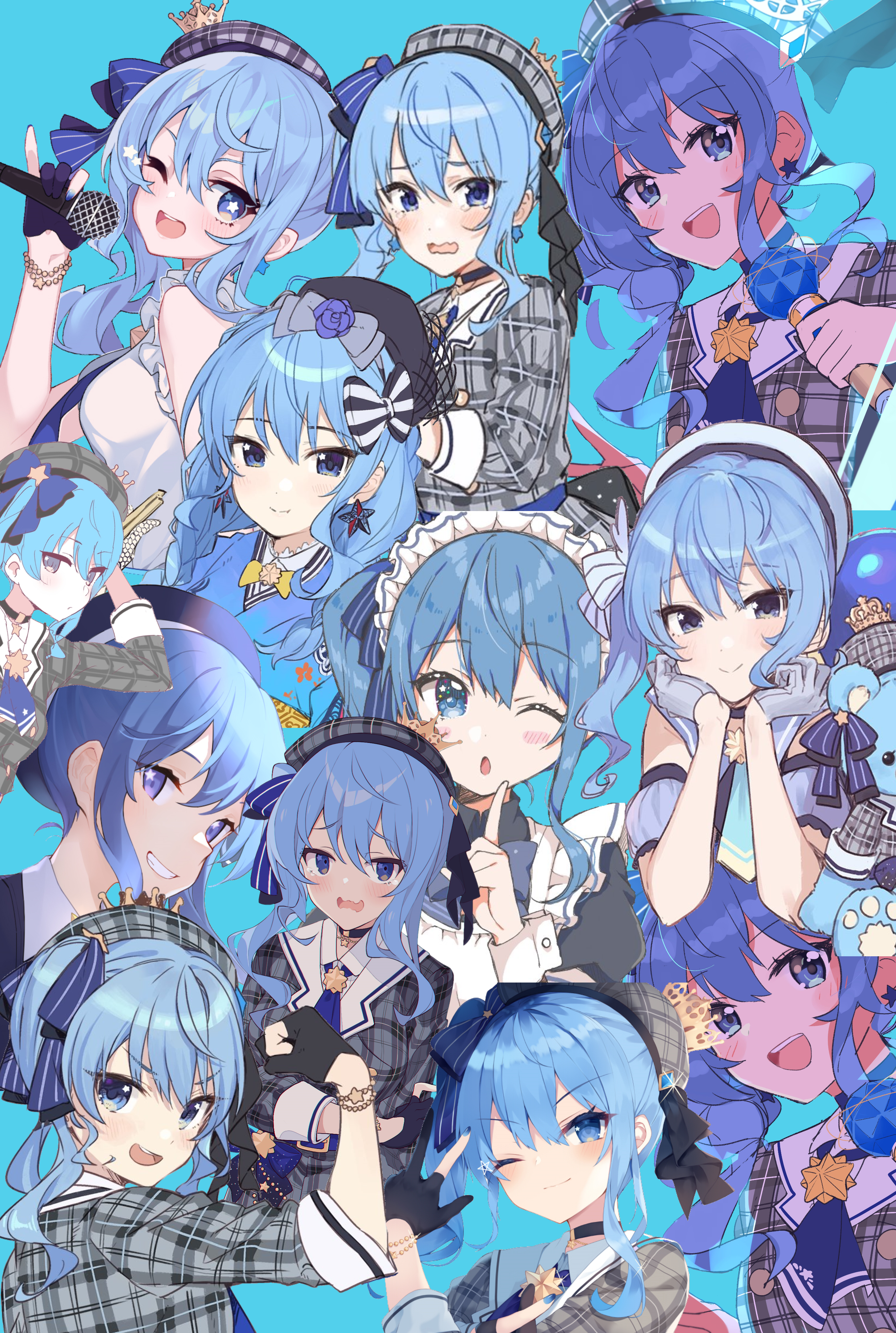 I learned how to edit image in quarantine. Made it my phone wallpaper. All image can be found in Danbooru, but I can provide the sauce if so desired. Vtuber is Hoshimachi