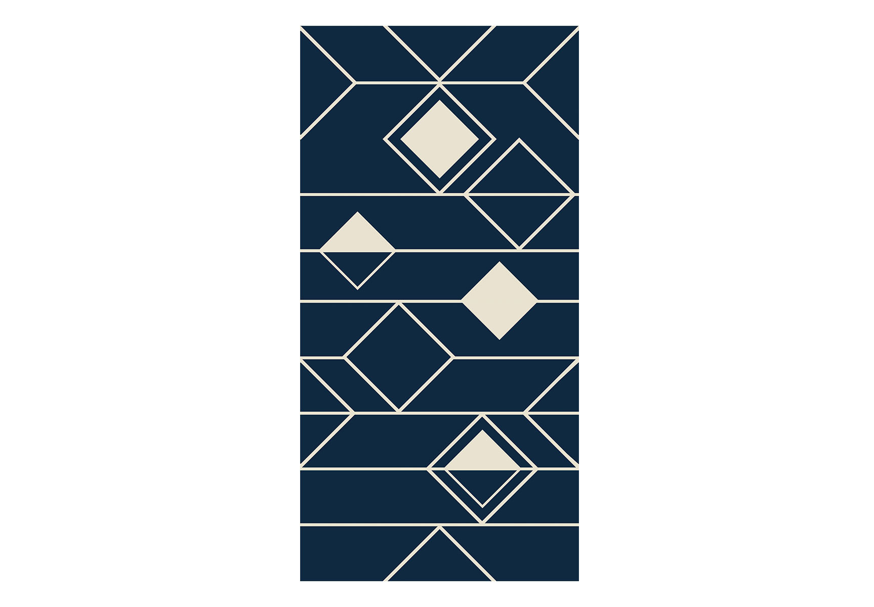 Modern Wallpaper Triangles and Squares (Navy Blue)