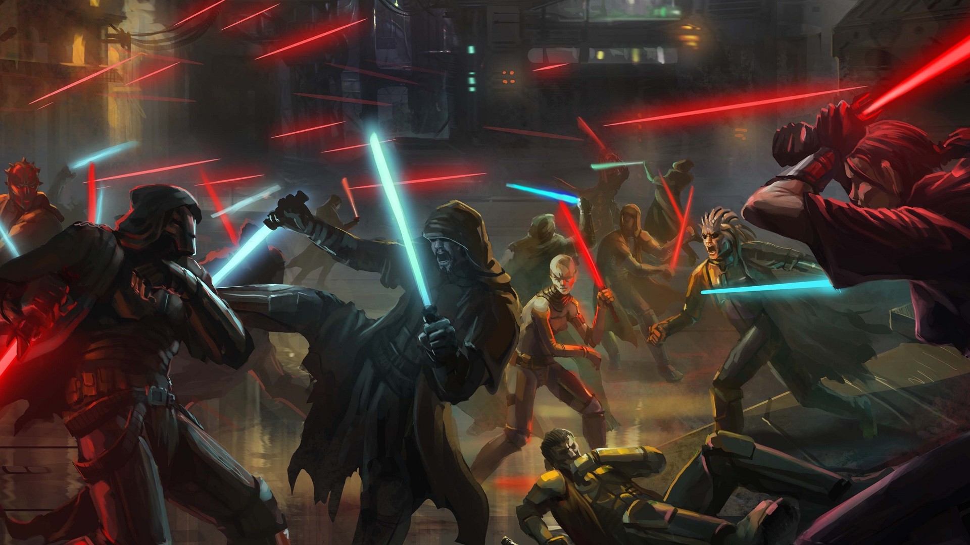 Wallpaper, Star Wars, science fiction, concept art, lightsaber, games, screenshot, 1920x1080 px, computer wallpaper, fictional character, pc game, video game software 1920x1080