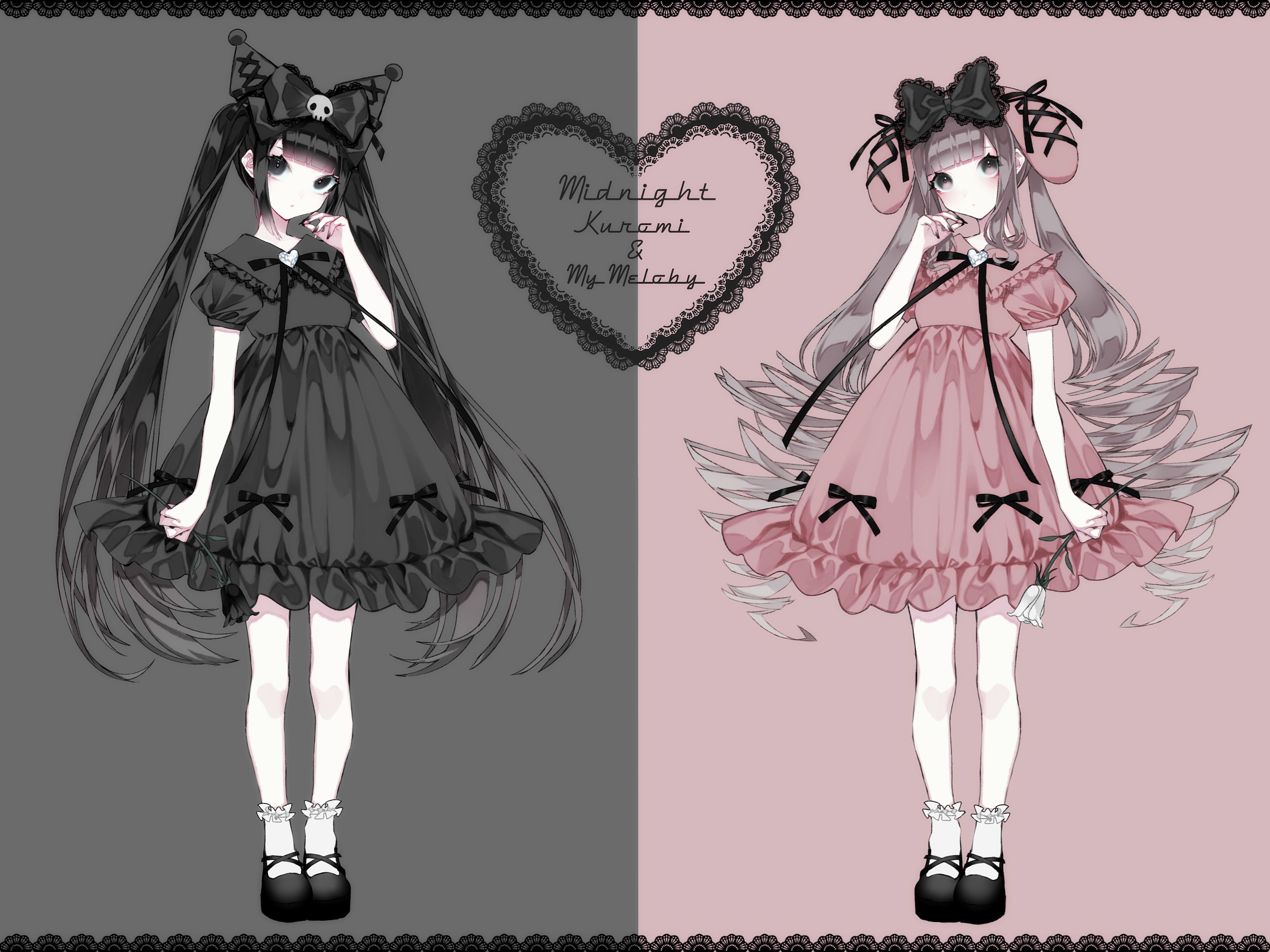 HD desktop wallpaper: Anime, Kuromi (Onegai My Melody), My Melody (Onegai My Melody), Onegai My Melody download free picture