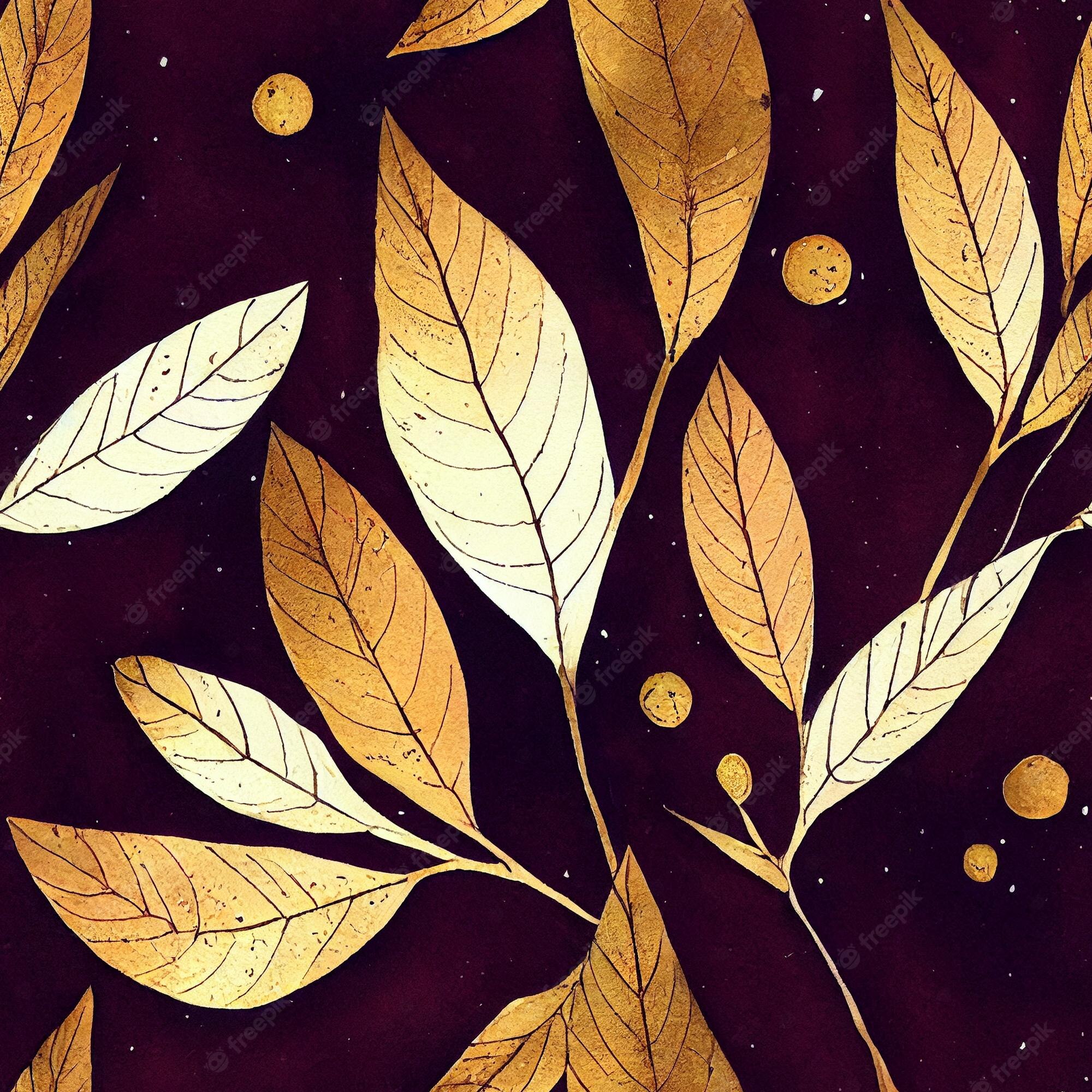 Golden Leaf Wallpapers Wallpaper Cave