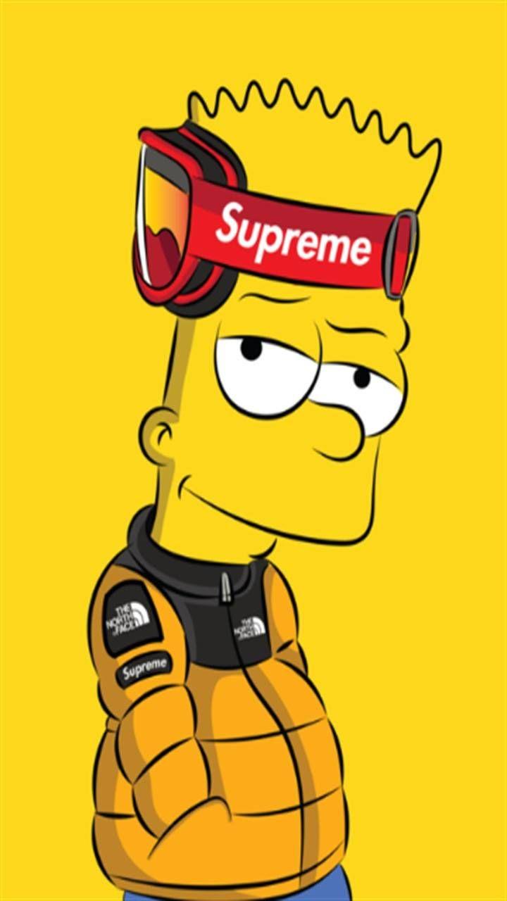 Supreme Bart Simpson iPhone Wallpaper Free Supreme Bart Simpson iPhone Background