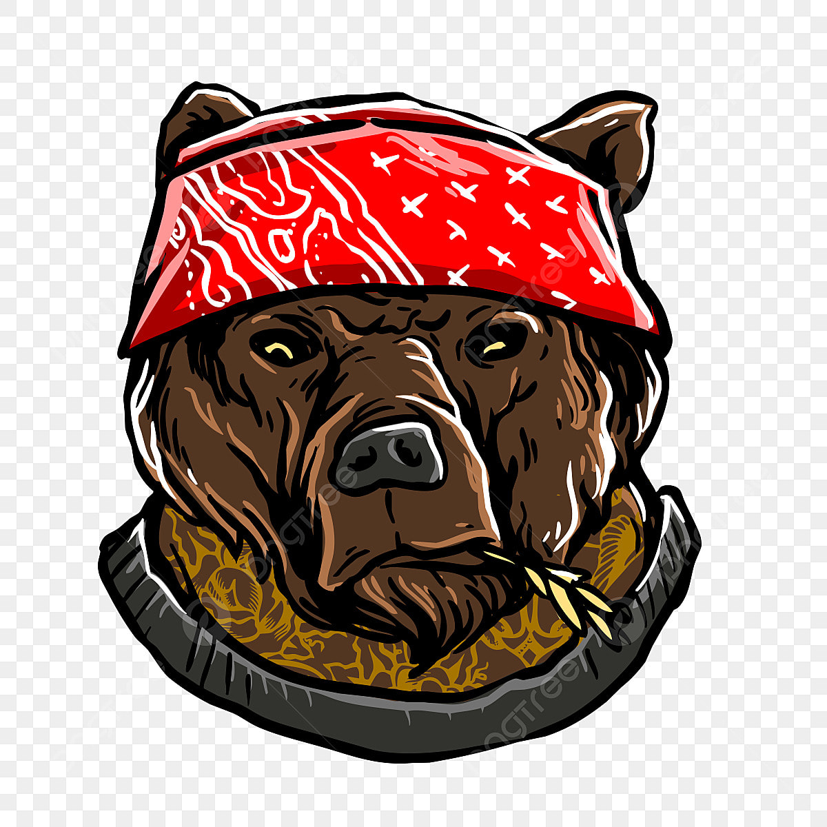 Gangster Bear PNG Picture, Bear Gangster, Animal, Gangster, Tattoo PNG Image For Free Download