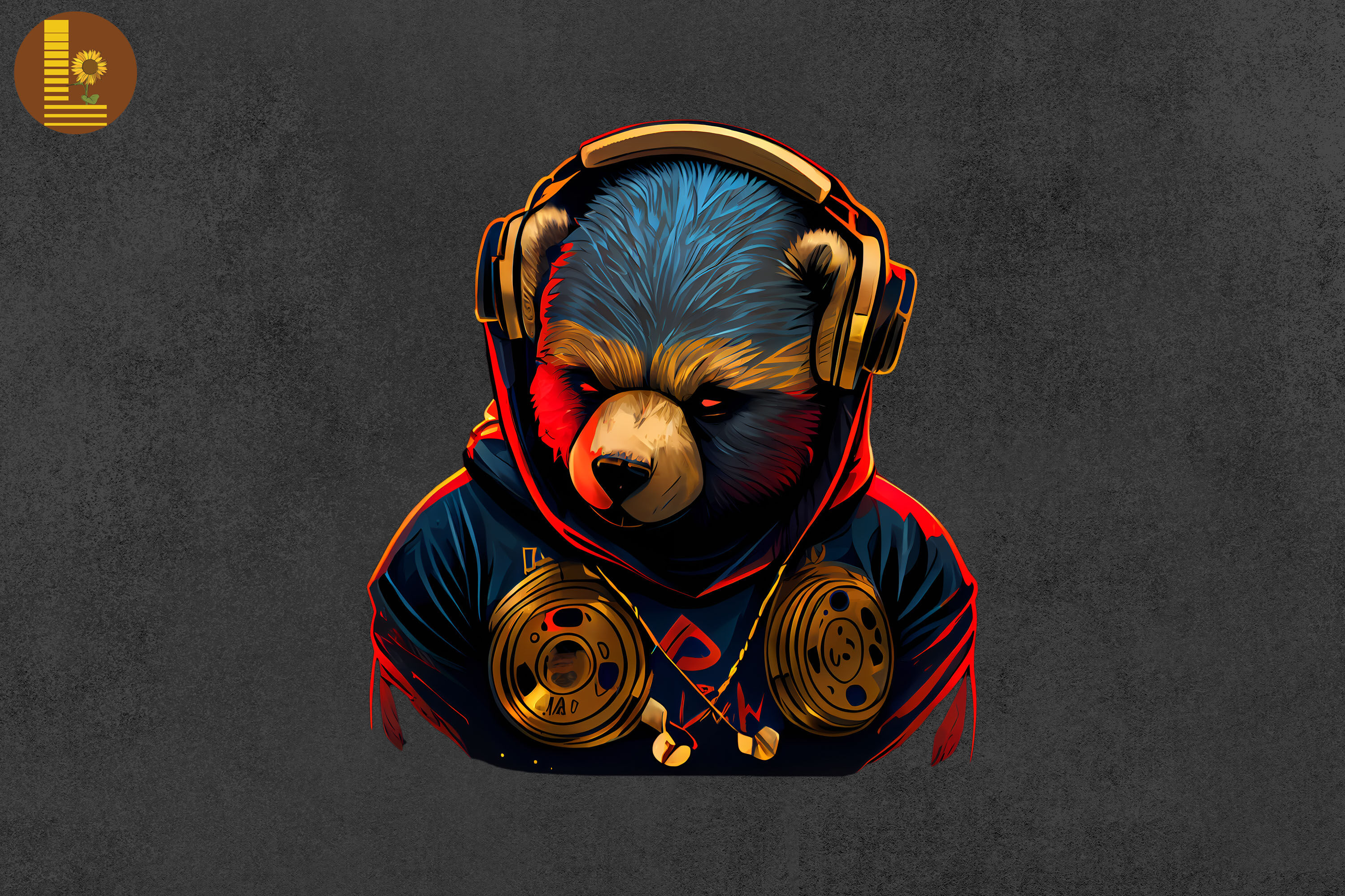 Badass Gangster Bear By Mulew Art