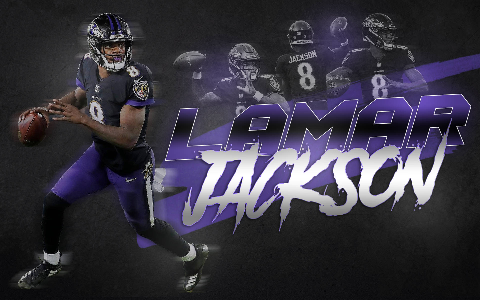 Download Nfl Quarterback Player Lamar Jackson Wallpaper