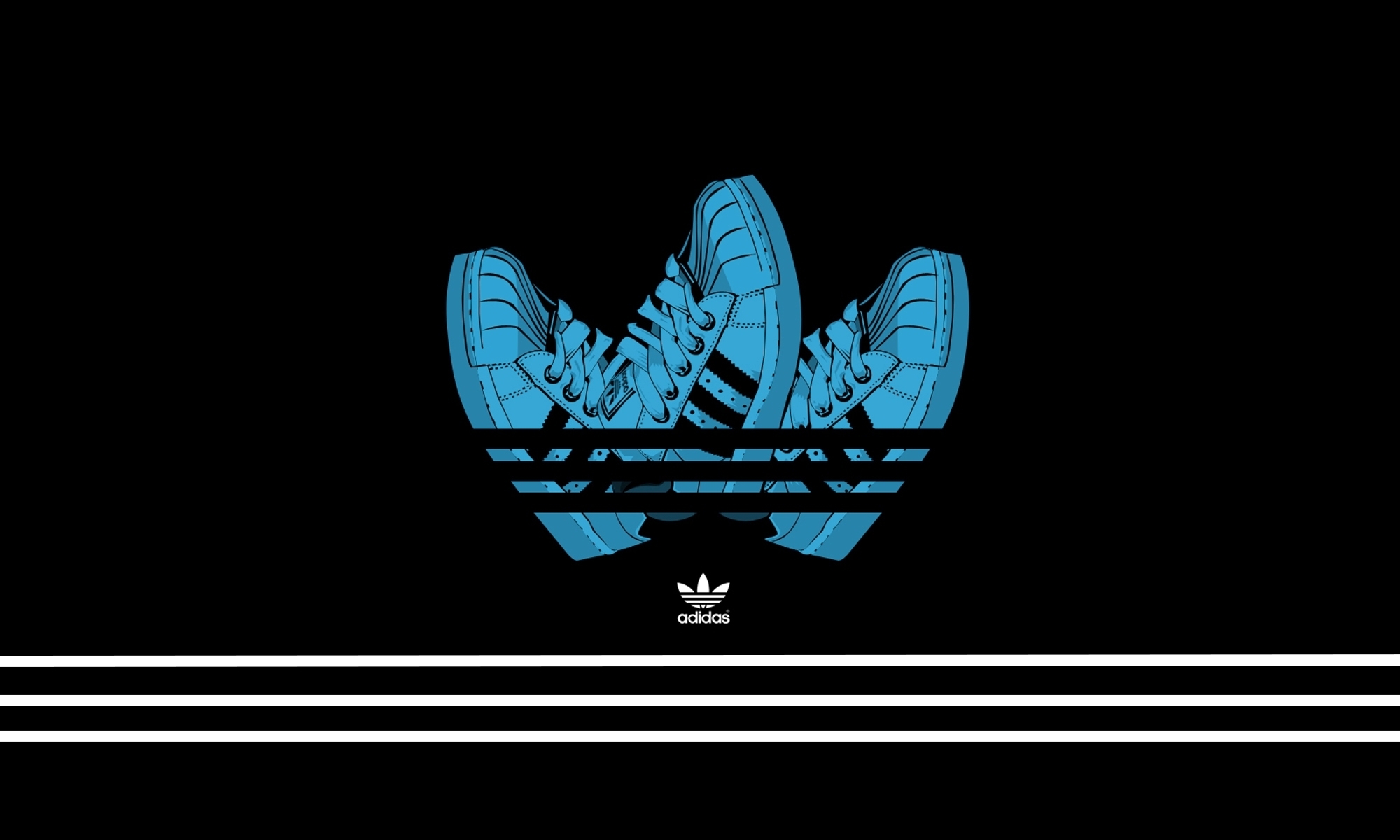 Adidas on a black background Desktop wallpaper 1920x1200