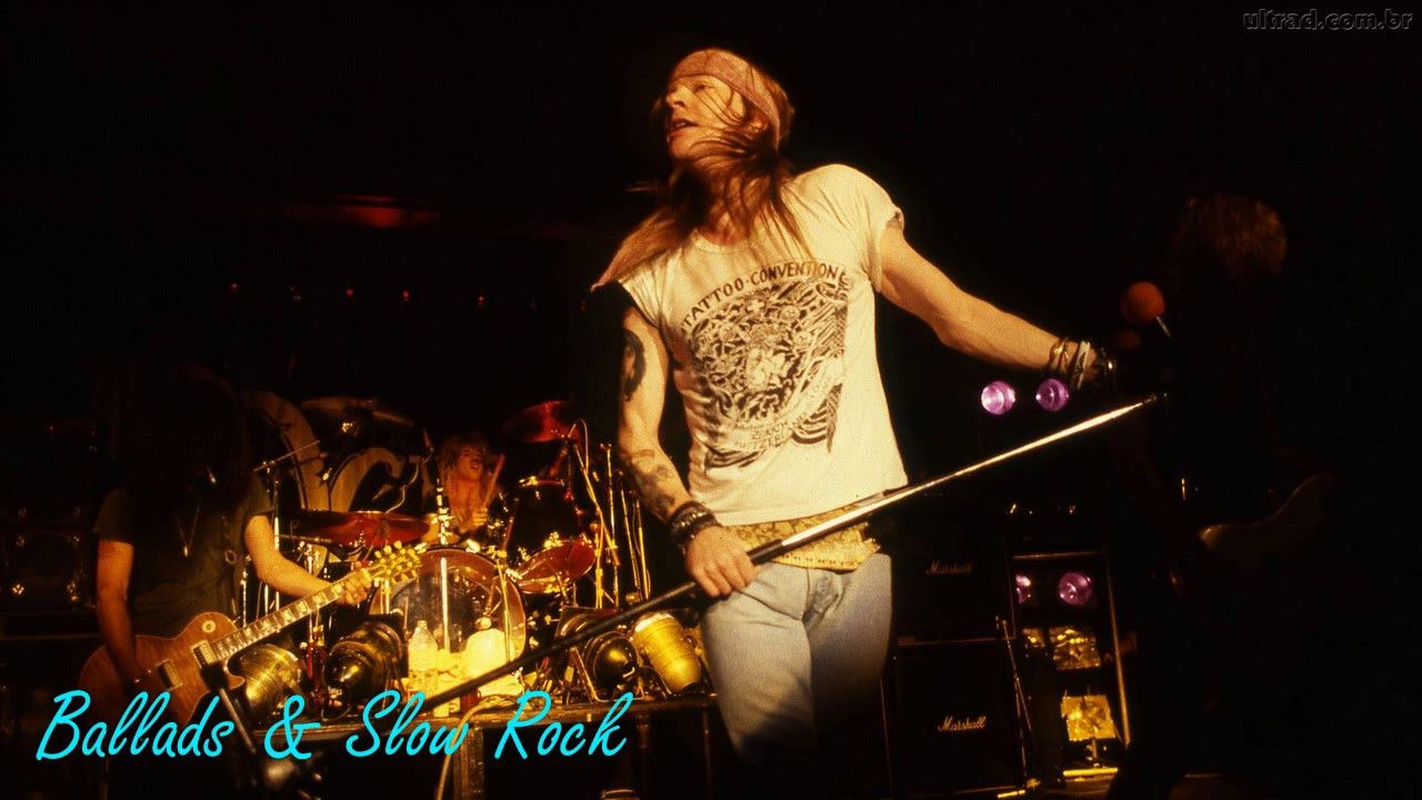 Greatest Ballads & Slow Rock Songs 80s. Rock Popular Songs. Rock songs, Axl rose, Concert