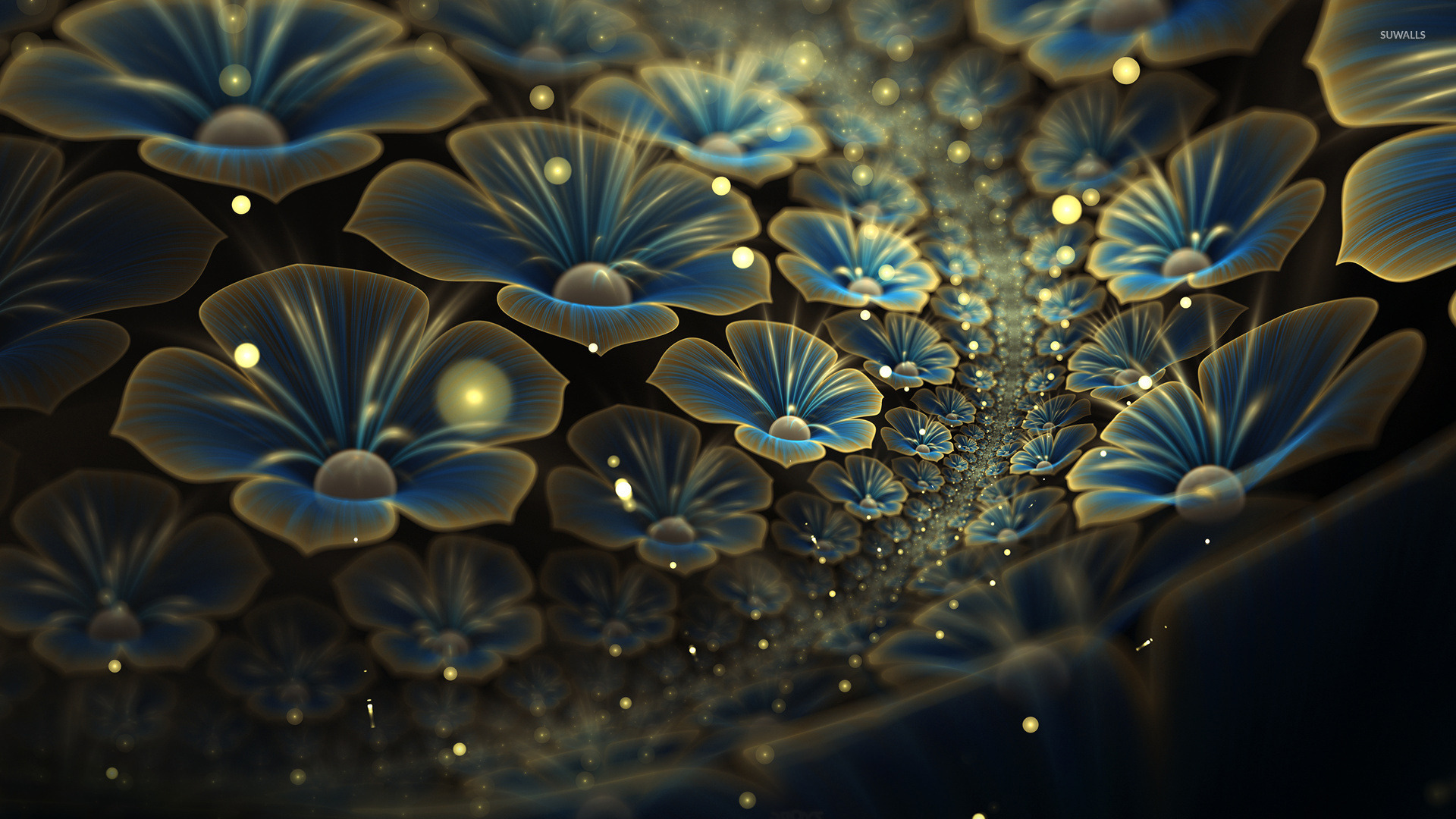 Glowing Flowers wallpaper Art wallpaper