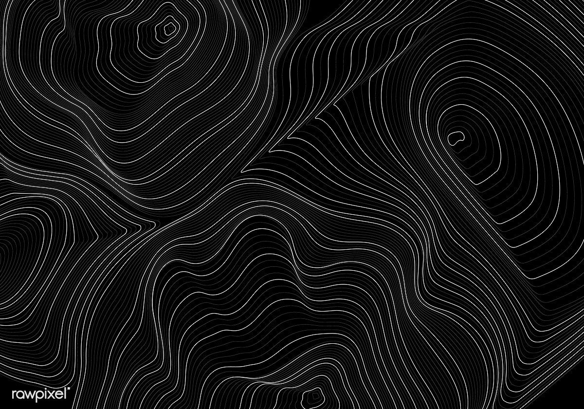 Black and white abstract map contour lines background. free image by rawpixel.com / Aew. Line background, Contour line, Black and white abstract