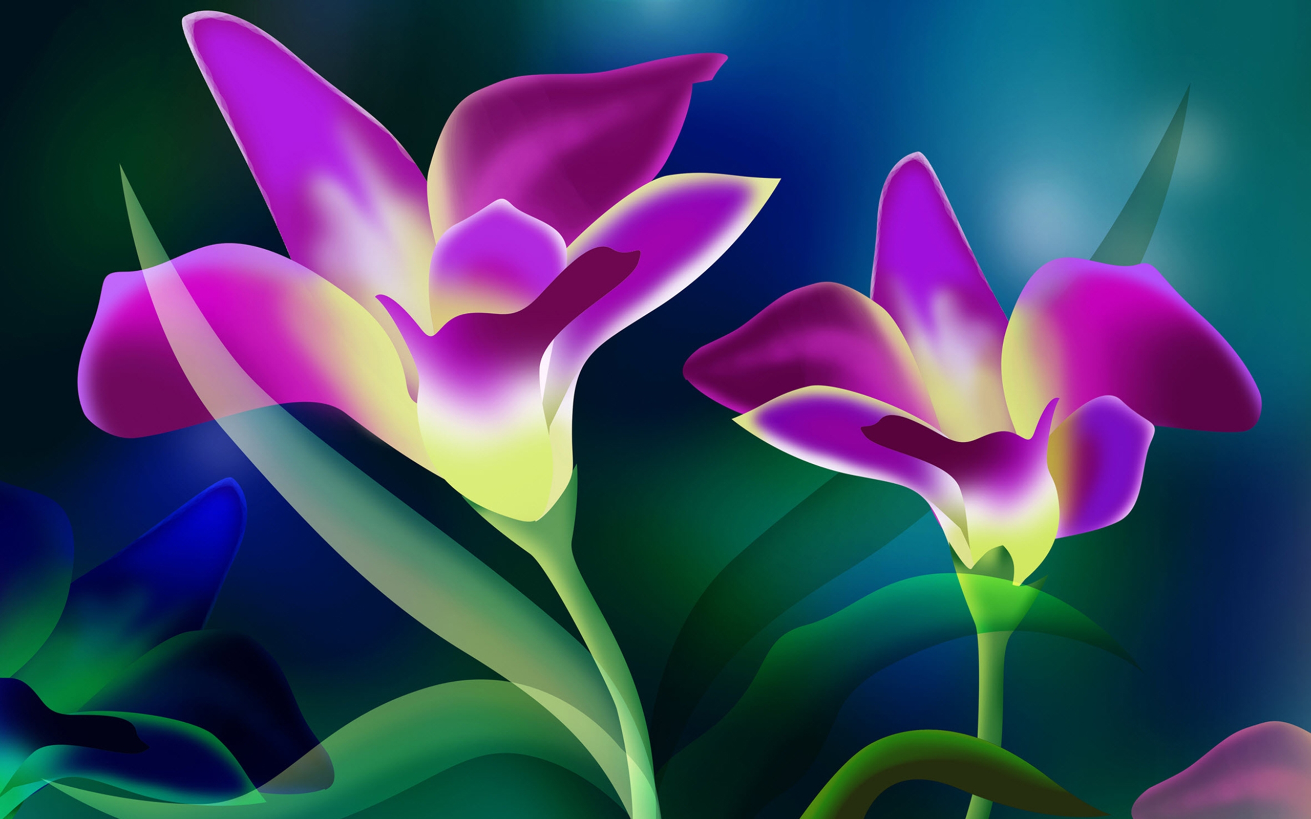 Bright Glowing Flowers
