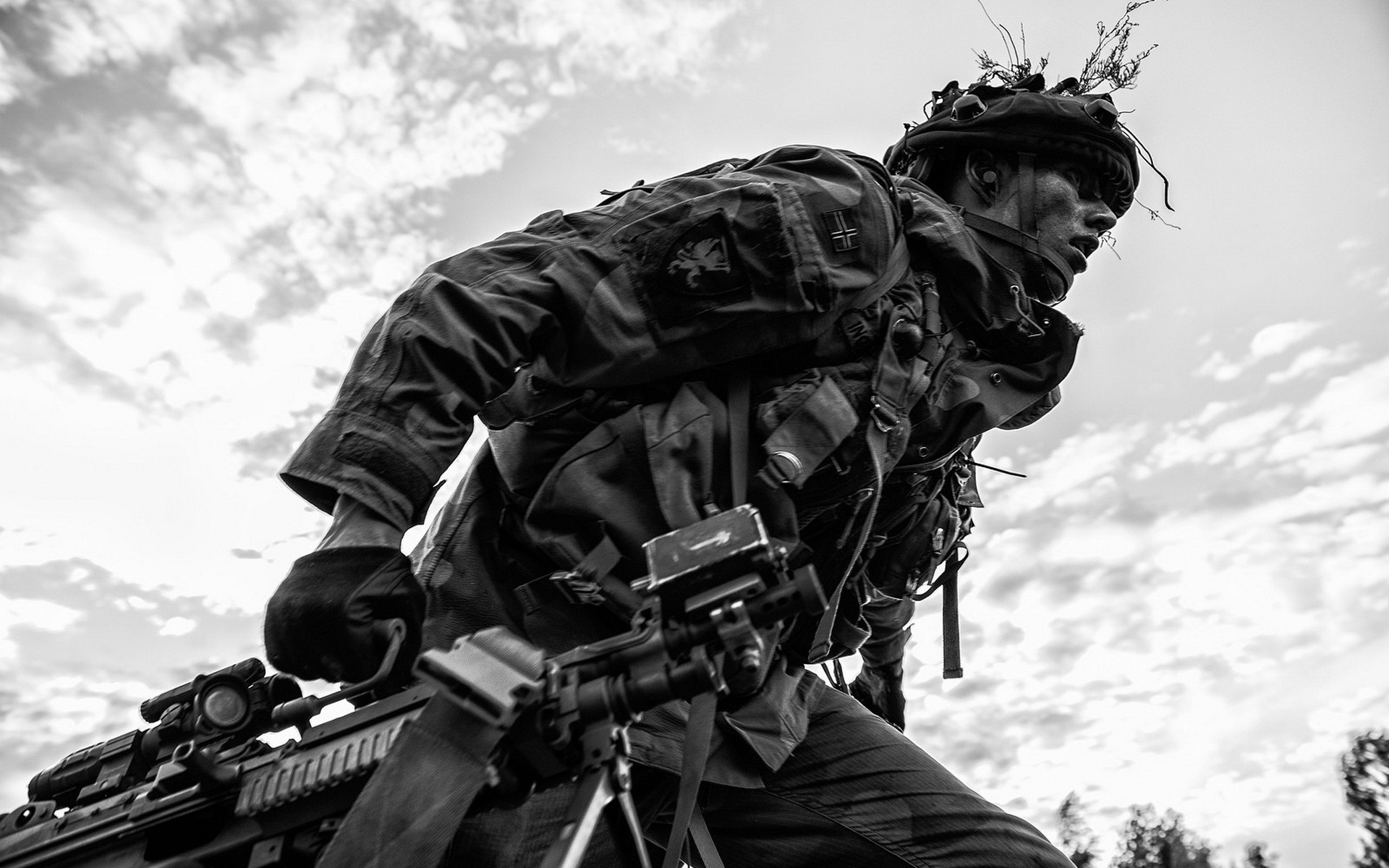 Wallpaper, soldier, statue, military, army, Person, screenshot, black and white, monochrome photography, mercenary, profession 1920x1200