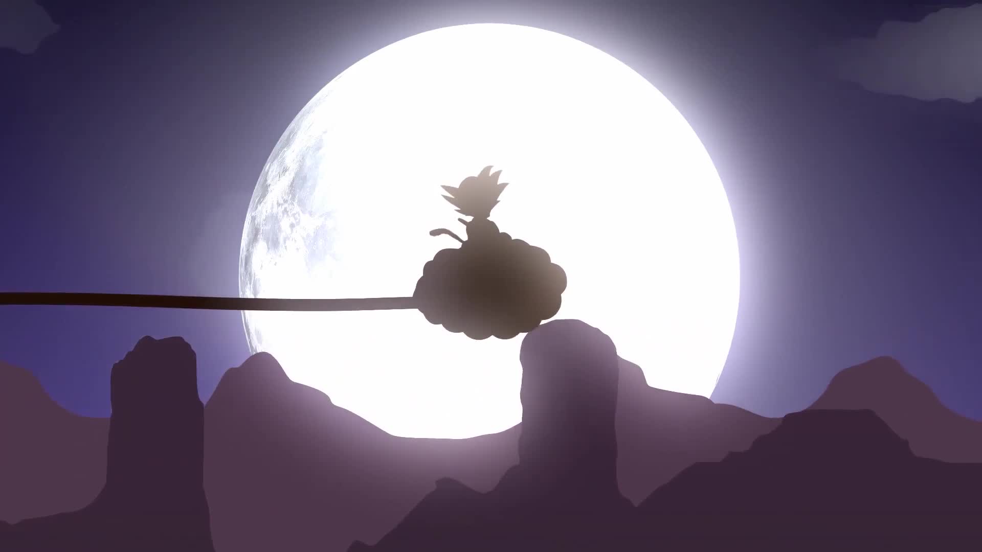 Son Goku on Kinton Cloud Animation Desktop Wallpaper