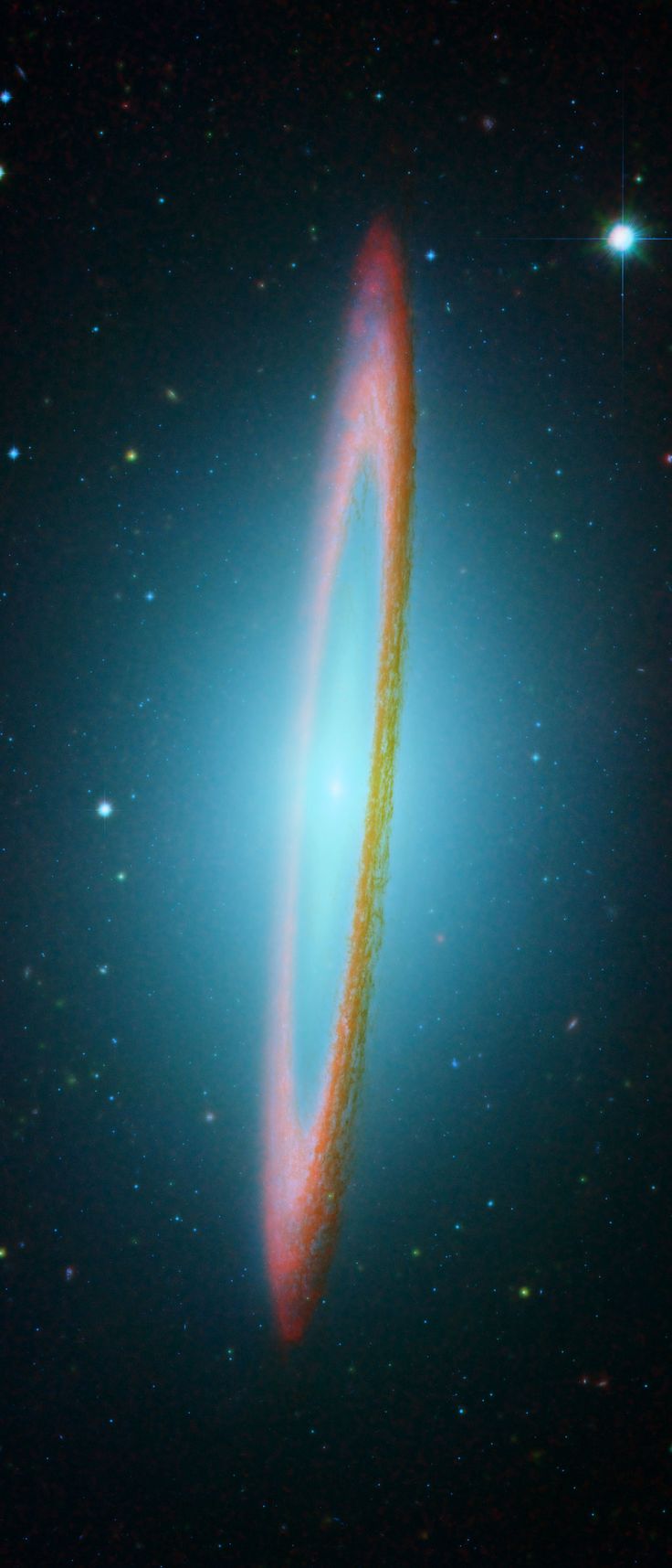 M104 in Infrared Better known as the Sombrero Galaxy, one of the largest galaxies in the nearby Virgo C. Space and astronomy, Astronomy, Spitzer space telescope