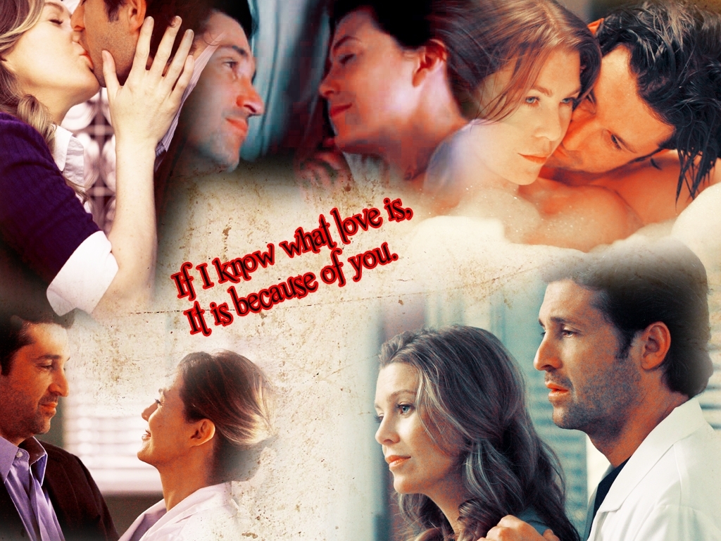 Meredith and Derek wall's Anatomy Wallpaper