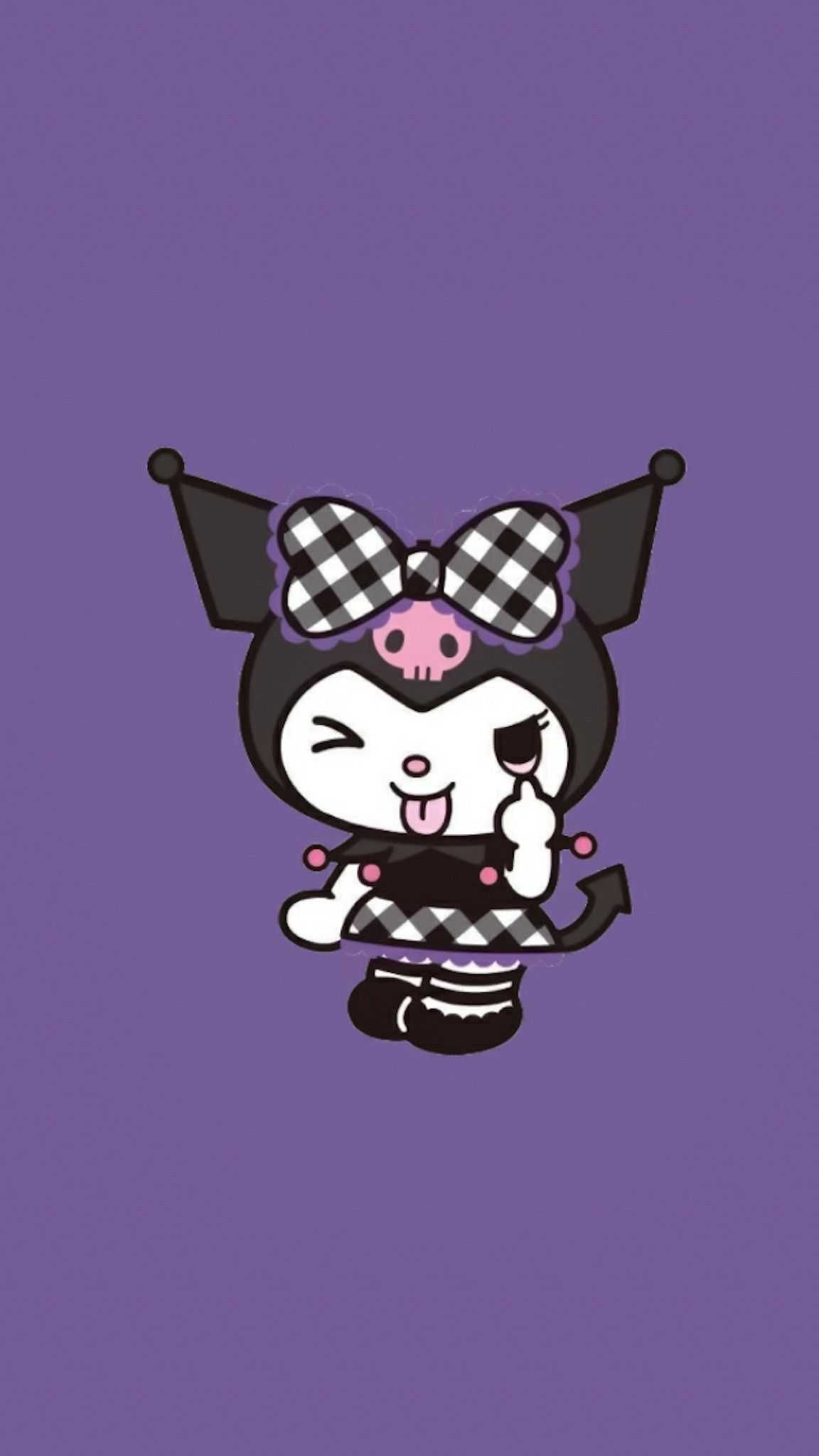 Kuromi Wallpaper Discover more Anime, Cartoon, Hello Kitty, Kuromi, Onegai My Melody wallpap. Hello kitty iphone wallpaper, Hello kitty picture, Cute wallpaper