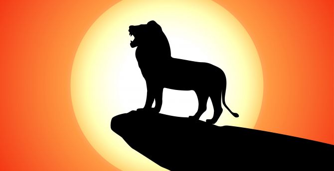 Wallpaper the lion king, animation movie, silhouette desktop wallpaper, HD image, picture, background, d6939c