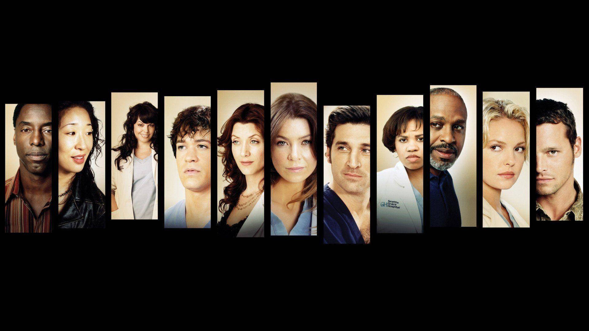 Download Grey's Anatomy Characters Layout Wallpaper