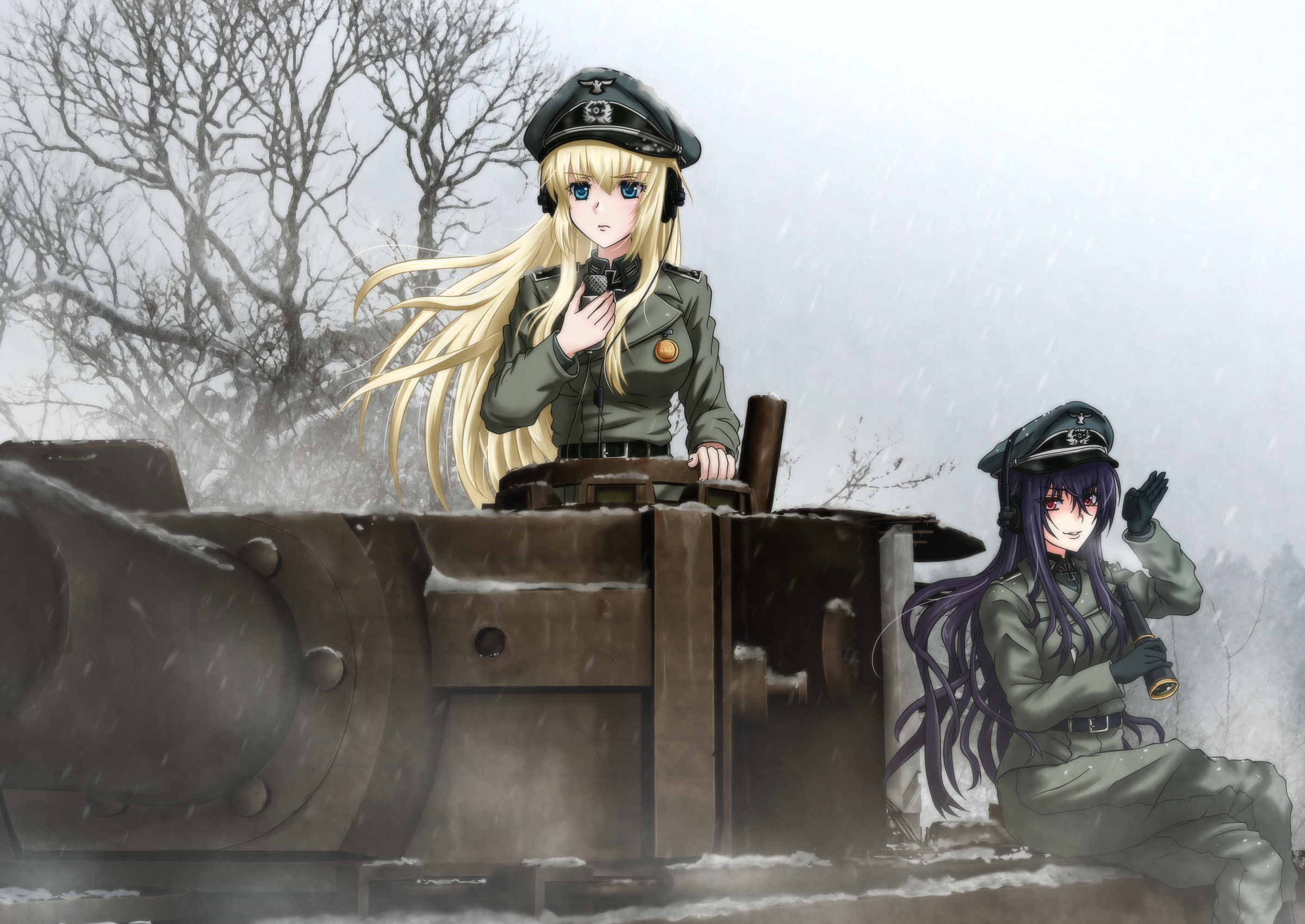 Wallpaper, Schwarzesmarken, Irisdina Bernhard, Beatrix Brehme, anime girls 2400x1700
