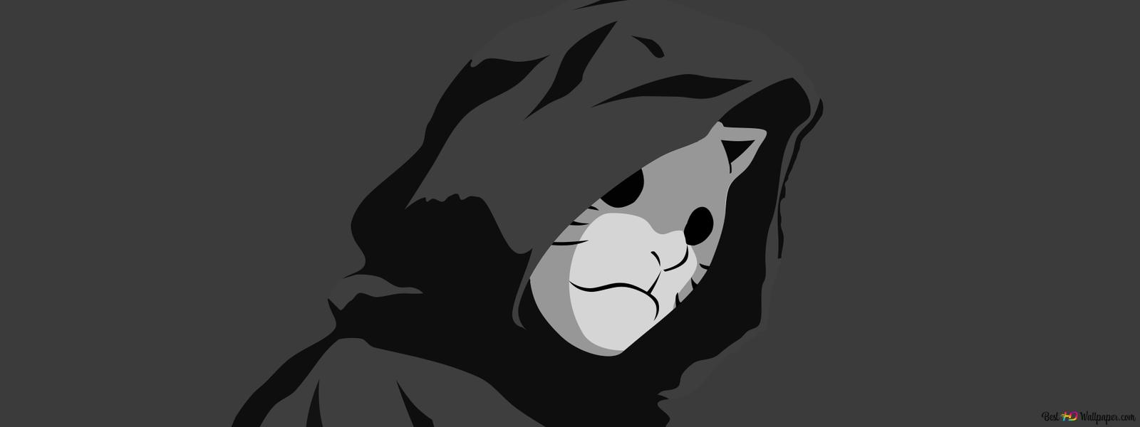 Alone guy with cat mask HD wallpaper download